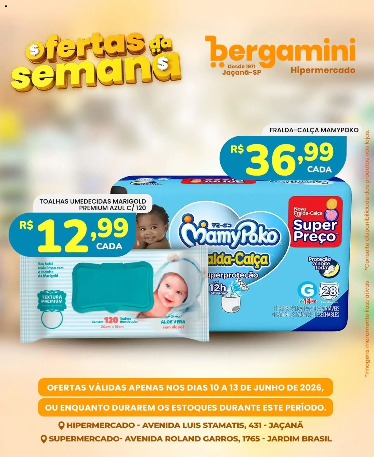 Supermercado Bergamini Folheto - válido de 10.06.2026 | Página: 20 | Produtos: Fraldas