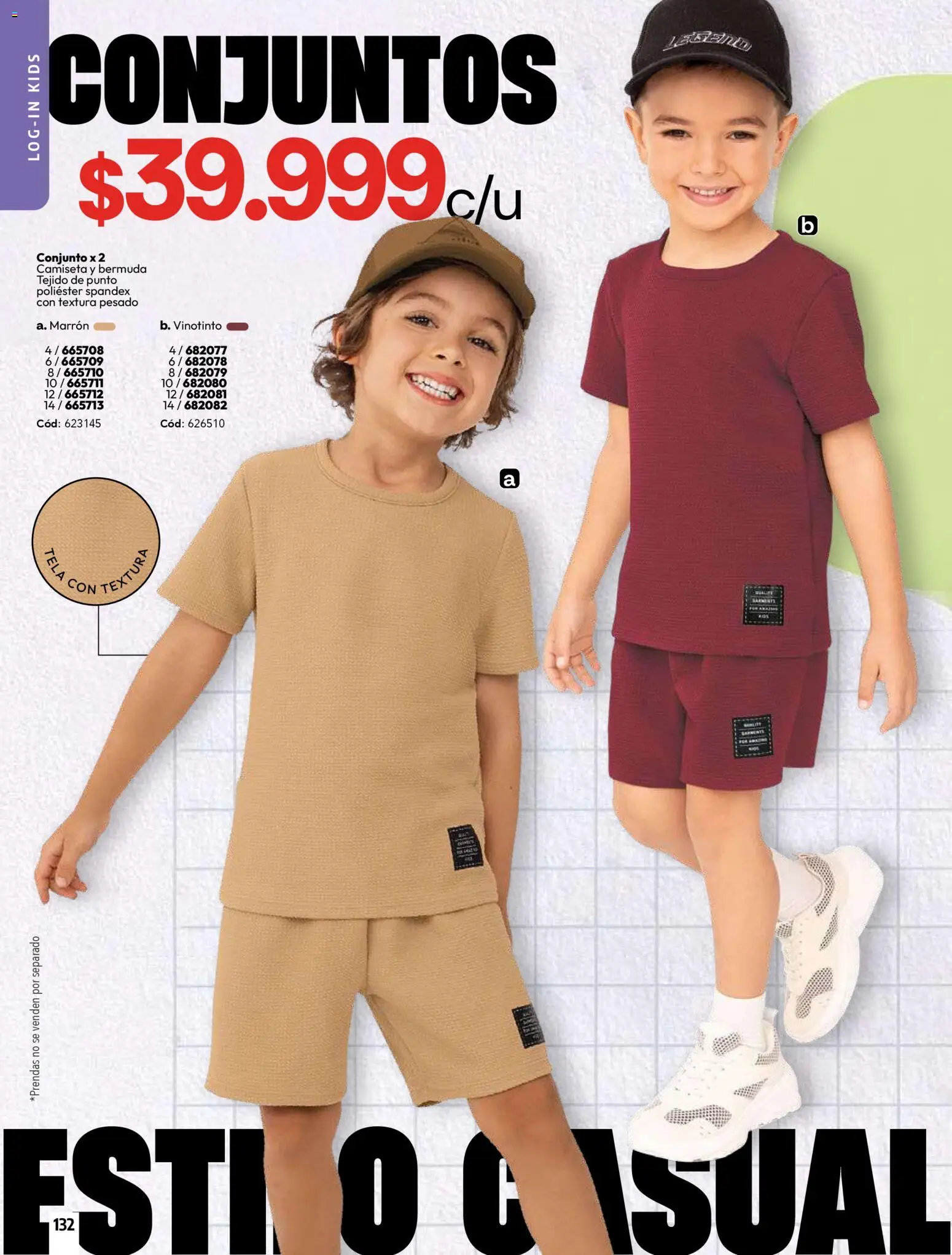 Carmel revista - valida desde el 01/04/2026 | Página: 132 | Productos: Bermuda, Camiseta, Conjunto