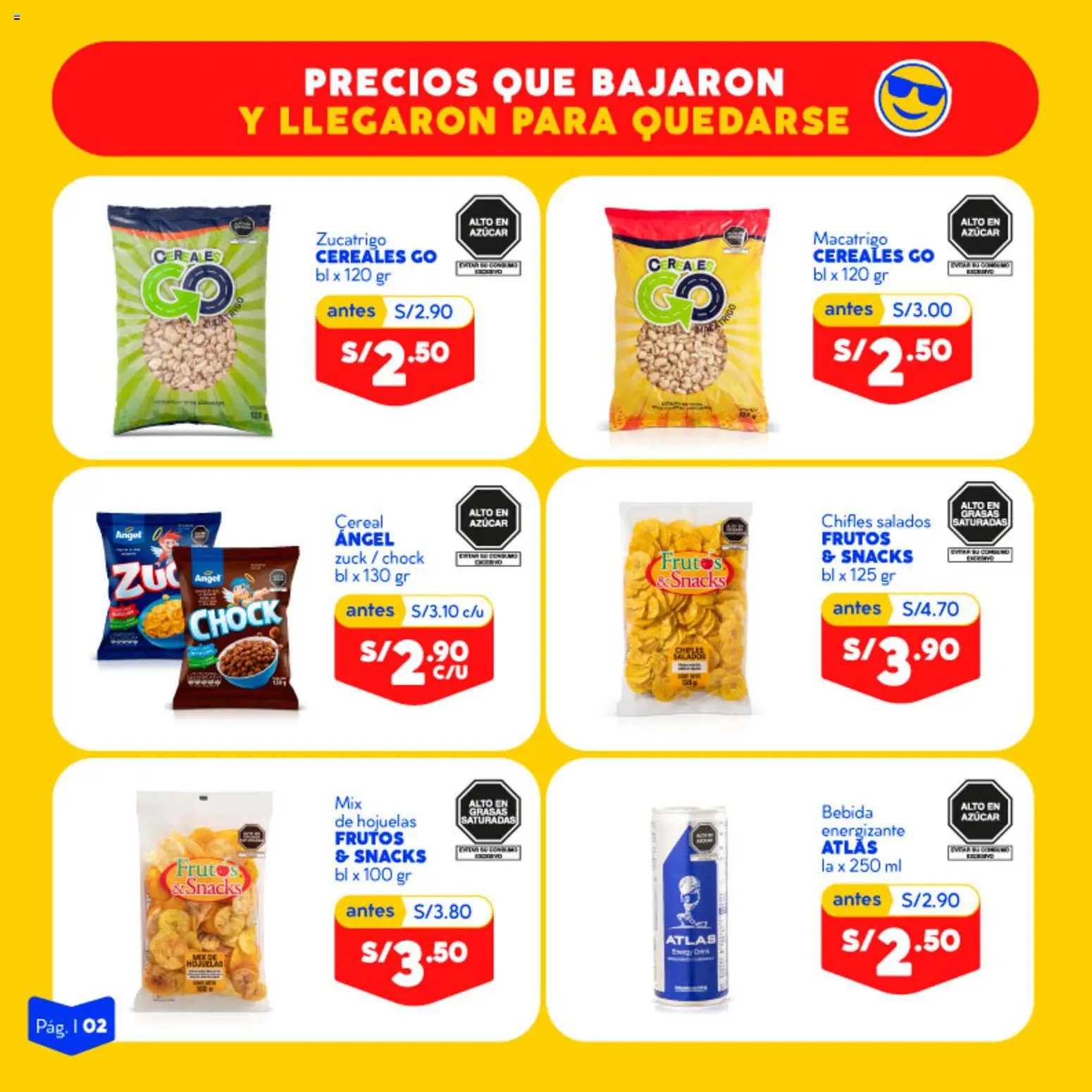 Catálogo Mass válido desde 15/09/2026 | Página: 2 | Productos: Cereales, Hojuelas, Azúcar