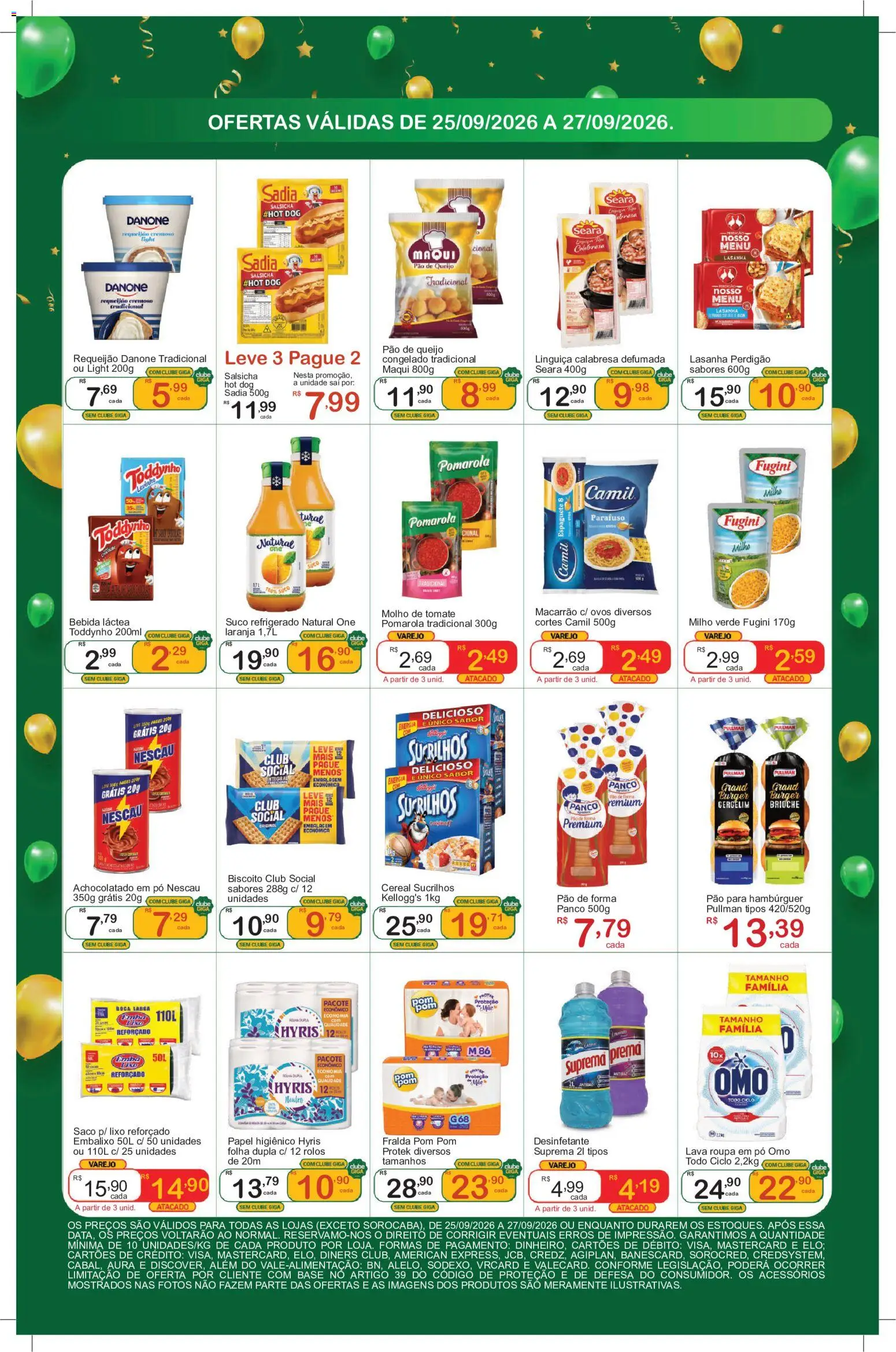 GIGA Atacado Folheto - válido de 25/09/2026 | Página: 2 | Produtos: Queijo, Suco, Base, Hambúrguer