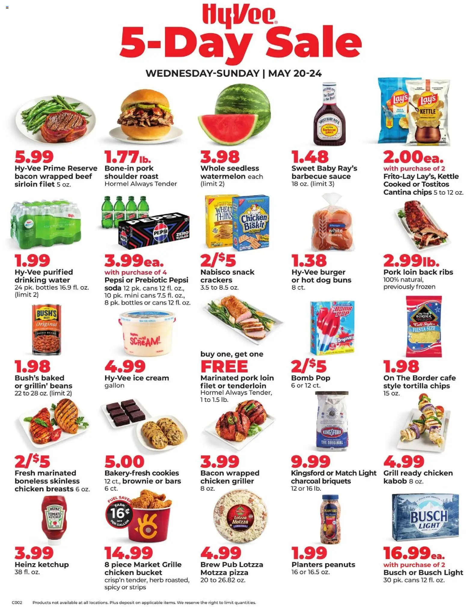 HyVee Special Sales - valid from 20.05.2026 | Page: 1 | Products: Cookies, Ice cream, Sauce, Watermelon