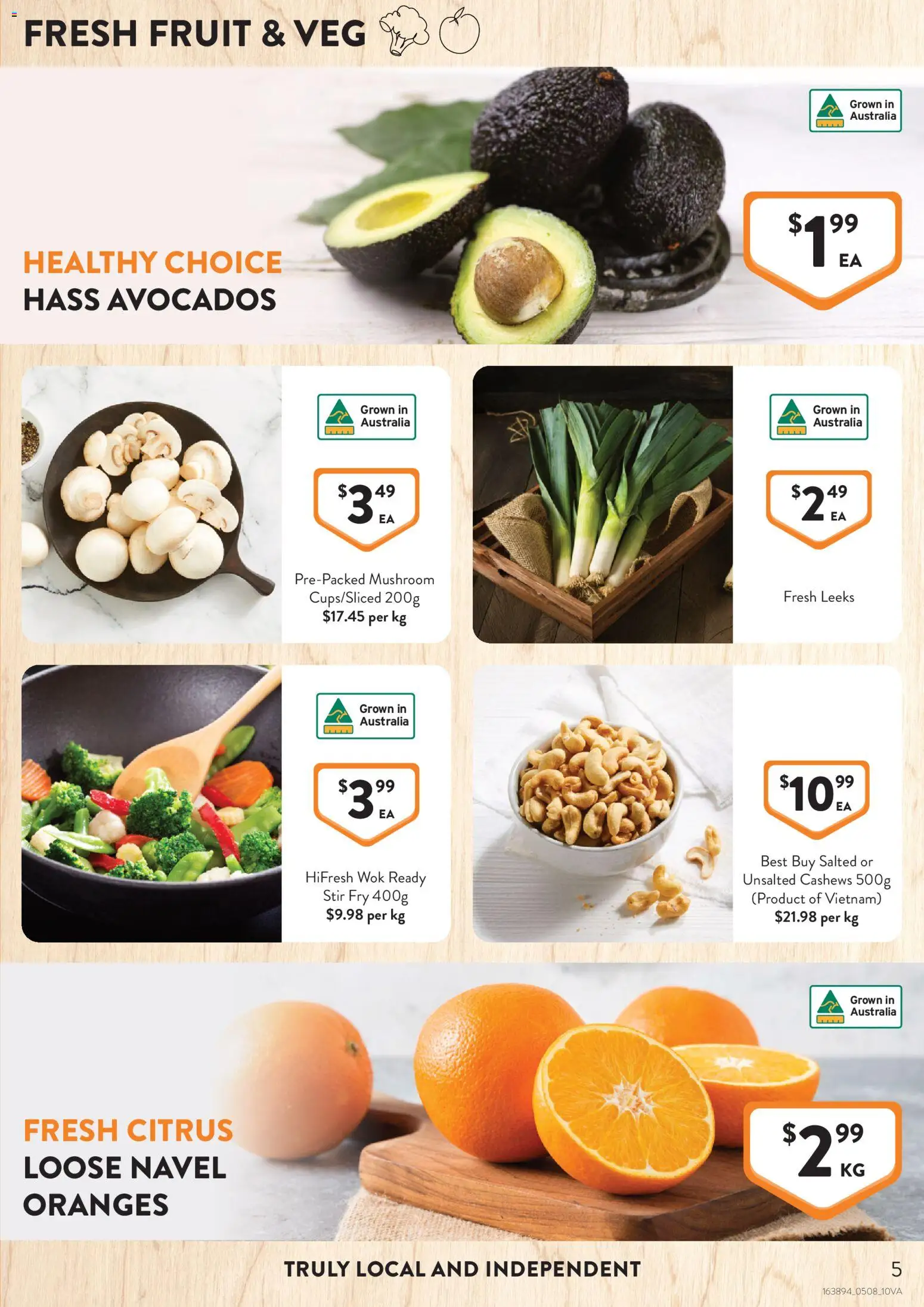 Foodworks catalogue - valid from 05/08/2026 | Page: 5 | Products: Leeks, Oranges