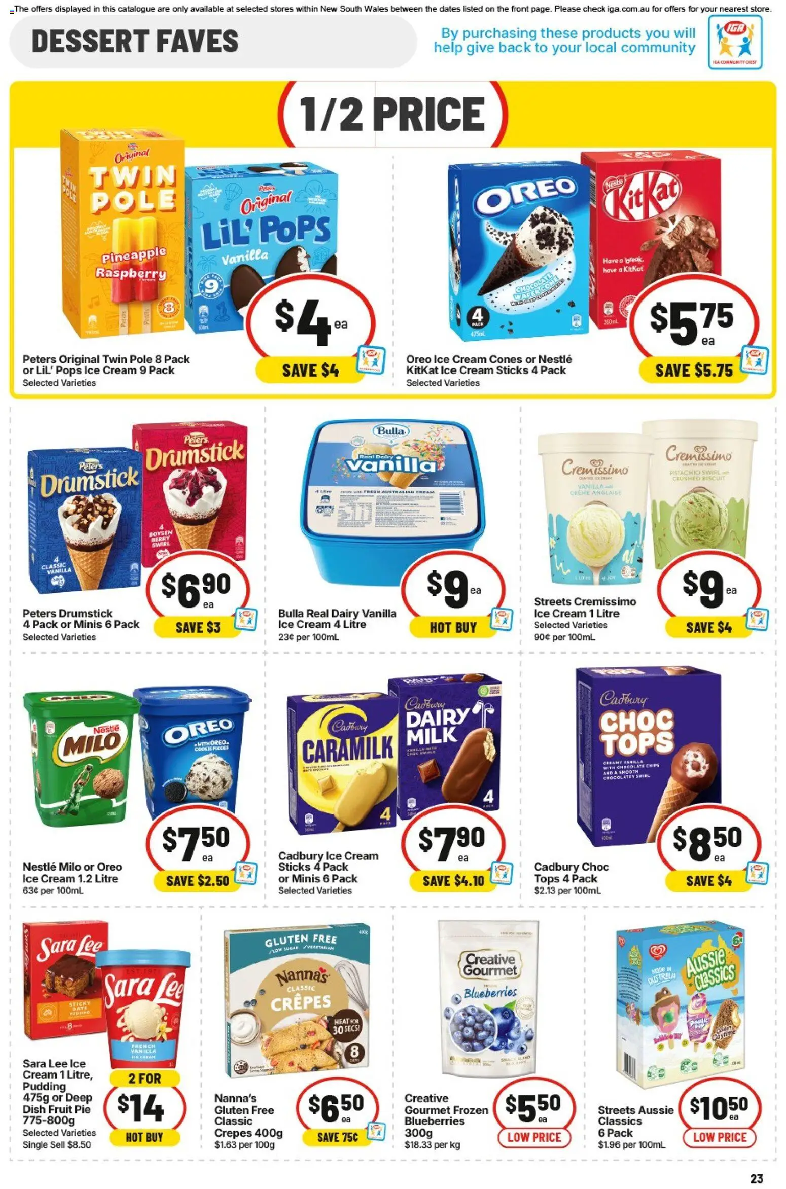 IGA catalogue - valid from 05/08/2026 | Page: 23 | Products: Milk, Pineapple, Pudding, Ice cream