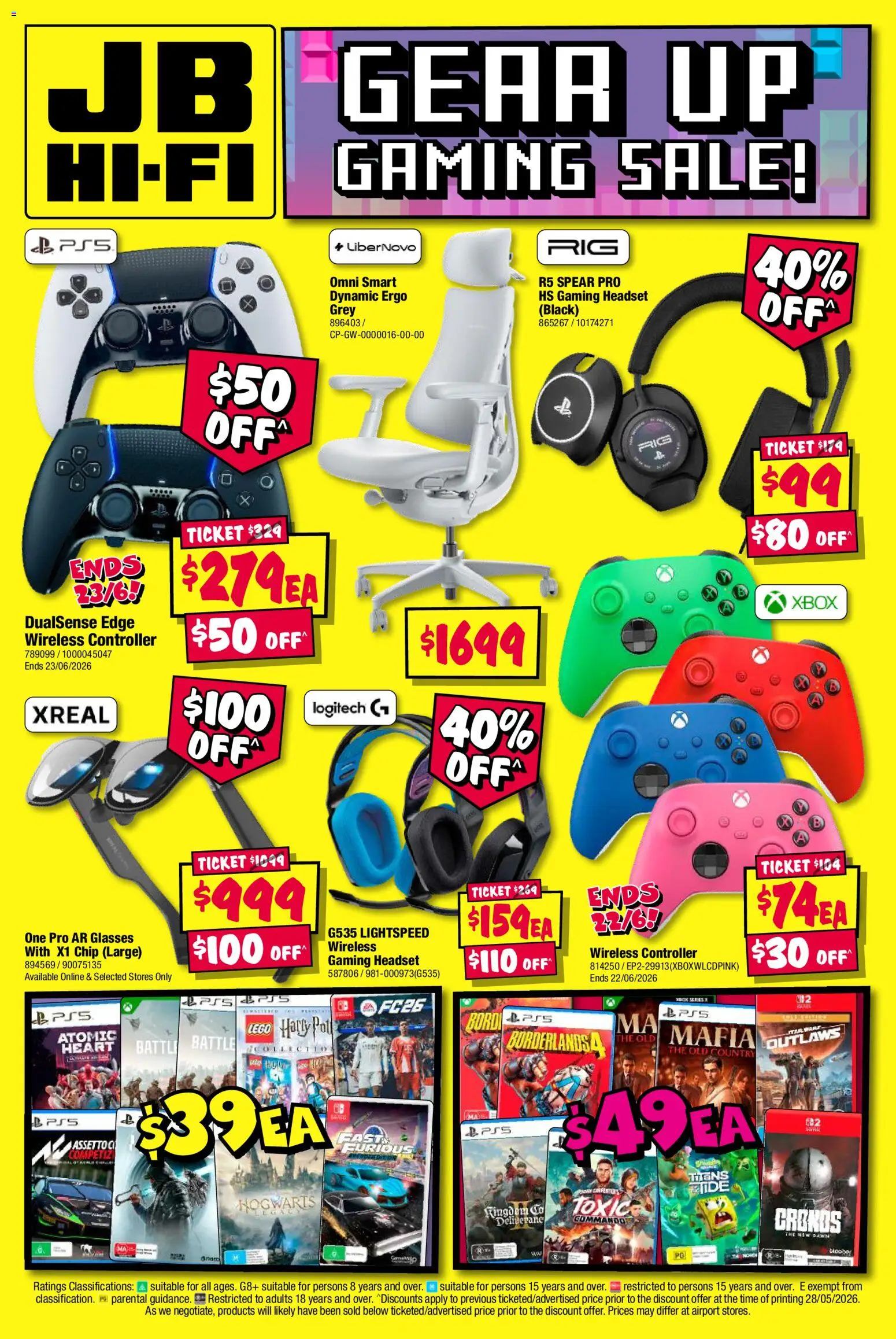 JB Hi-Fi catalogue - valid from 09.06.2026 | Page: 28 | Products: Glasses, Controller, Headset, Xbox