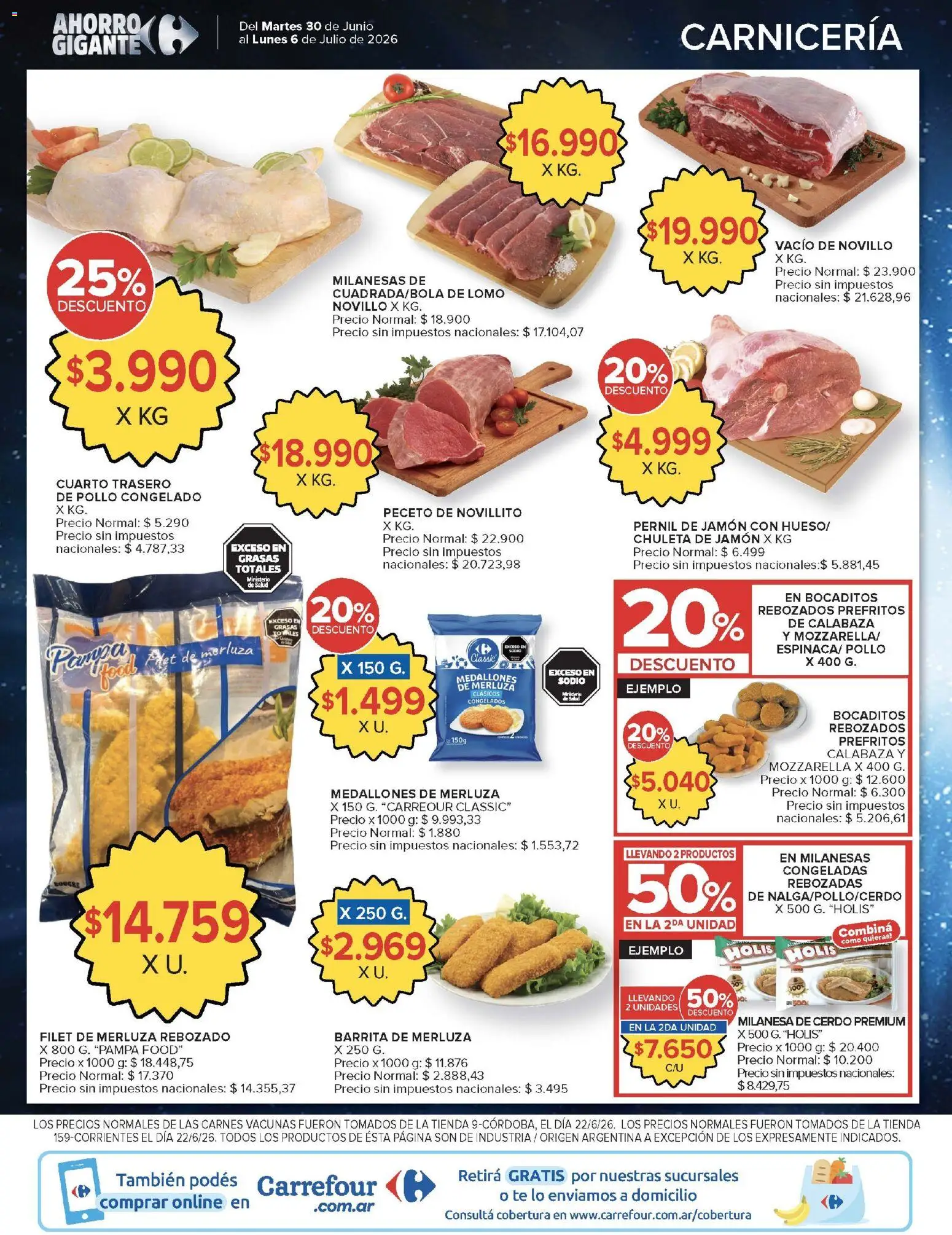 Carrefour - Carrefour Hiper │ válido desde el 30/06/2026 | Página: 4 | Productos: Milanesa, Jamón, Cerdo, Té