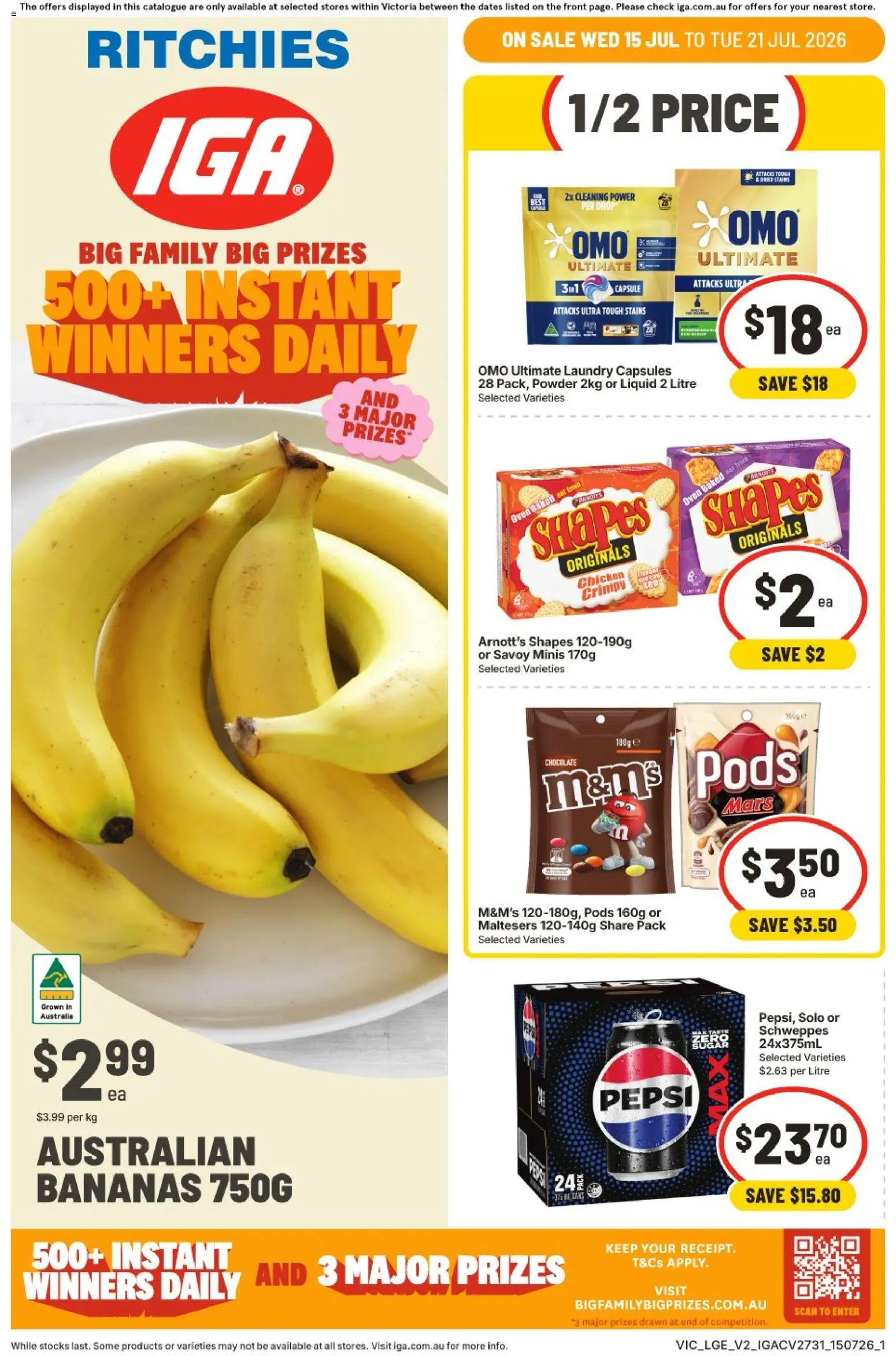 Ritchies catalogue - valid from 15/07/2026 | Page: 1 | Products: Pepsi, Laundry capsules, Capsules, Laundry