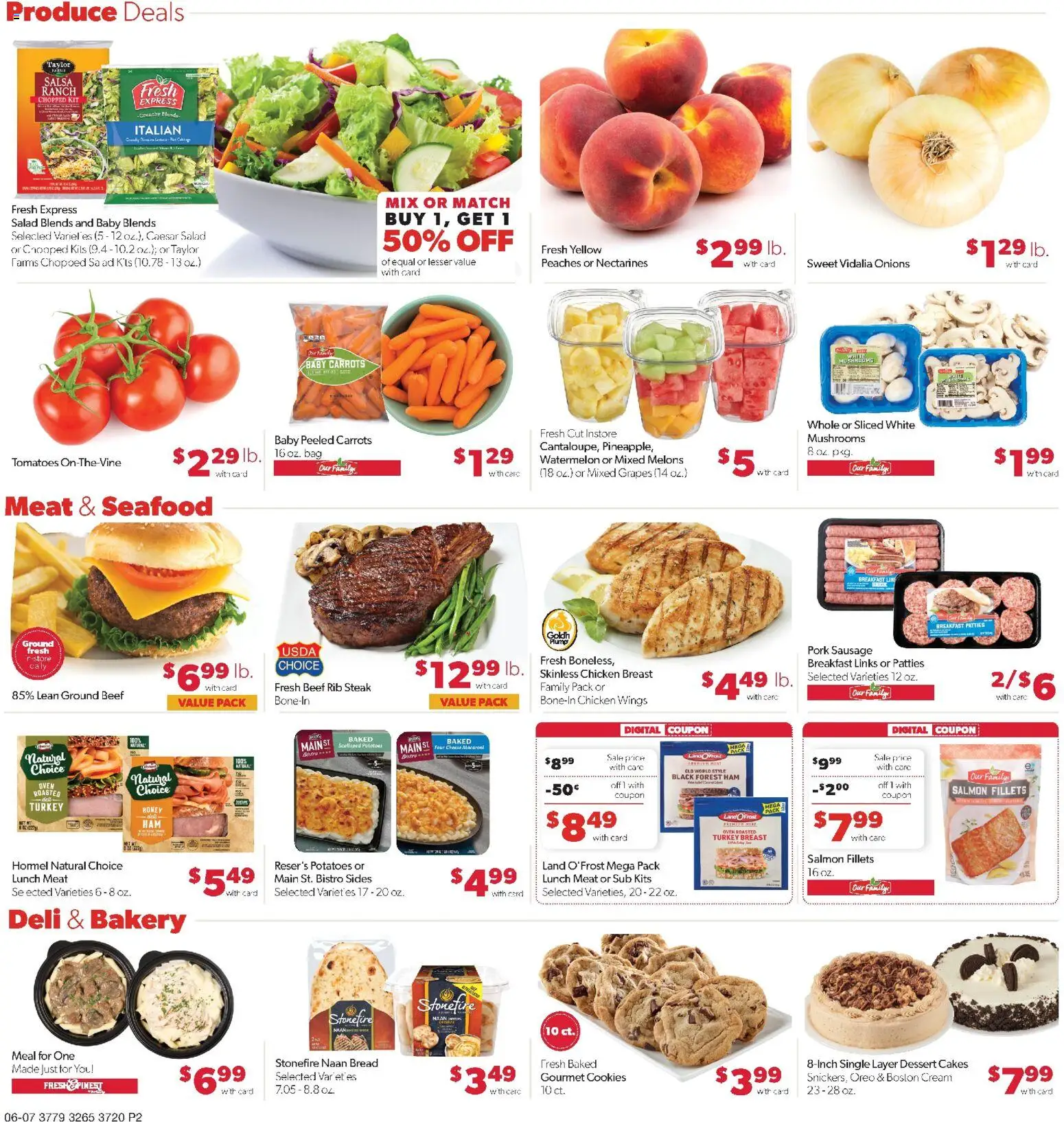 Family Fare Weekly Ad - NE - valid from 07.06.2026 | Page: 2 | Products: Cheese, Beef, Salad, Oven