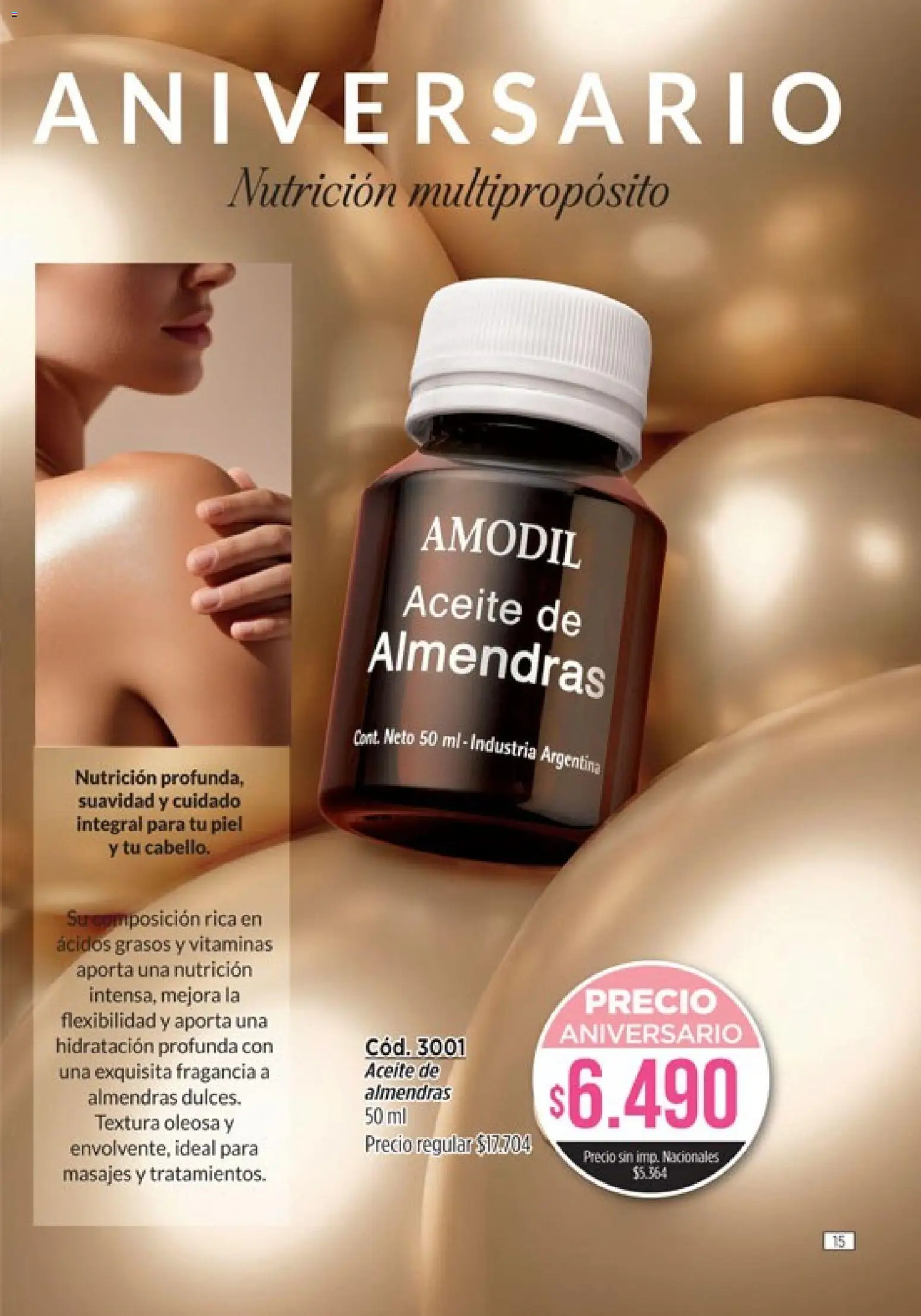 Amodil - Campaña 10 │ válido desde el 01.06.2026 | Página: 15 | Productos: Vitaminas, Almendras, Fragancia, Aceite