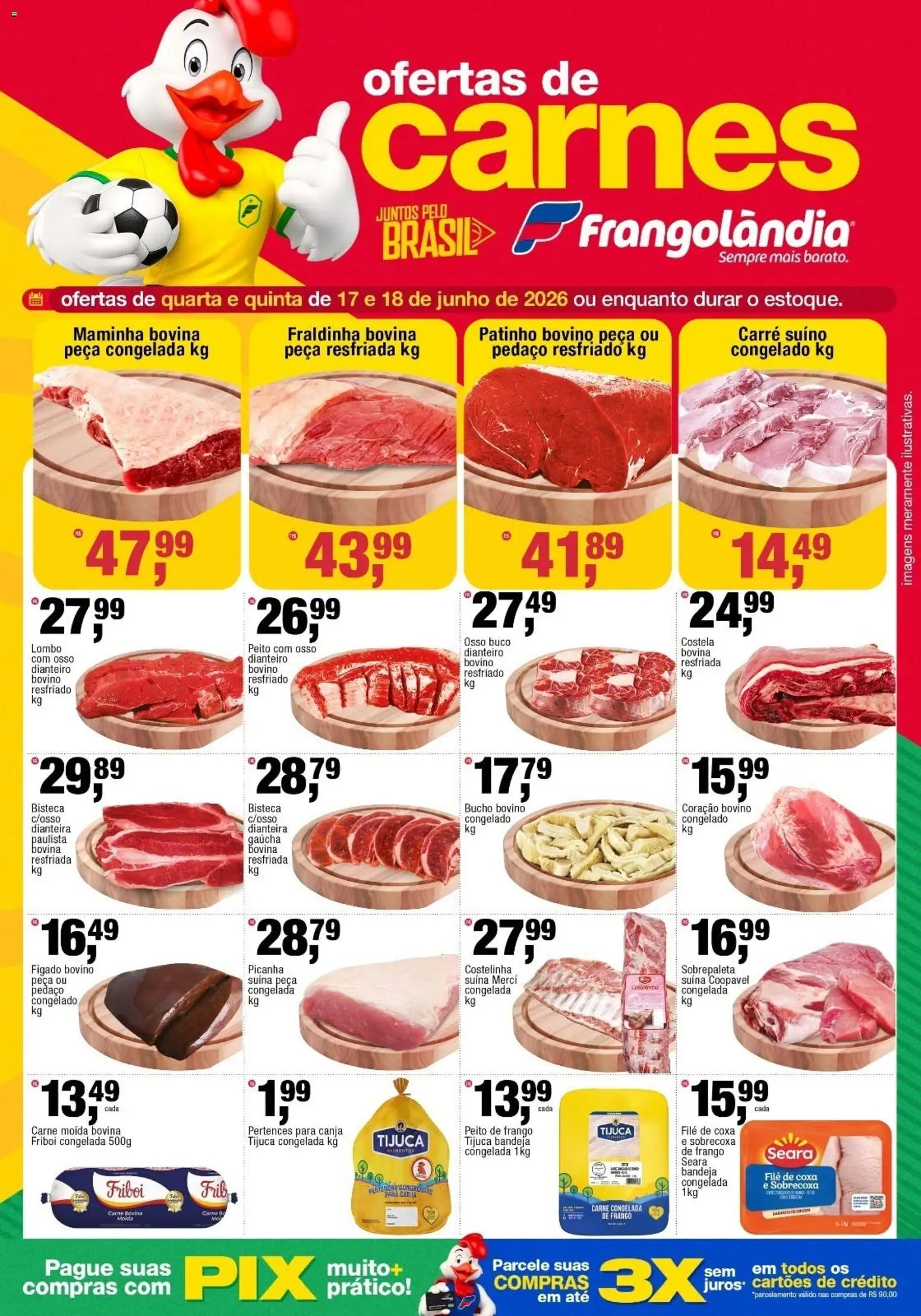 Frangolândia Folheto - válido de 17.06.2026 | Página: 1 | Produtos: Picanha, Lombo, Carne, Frango