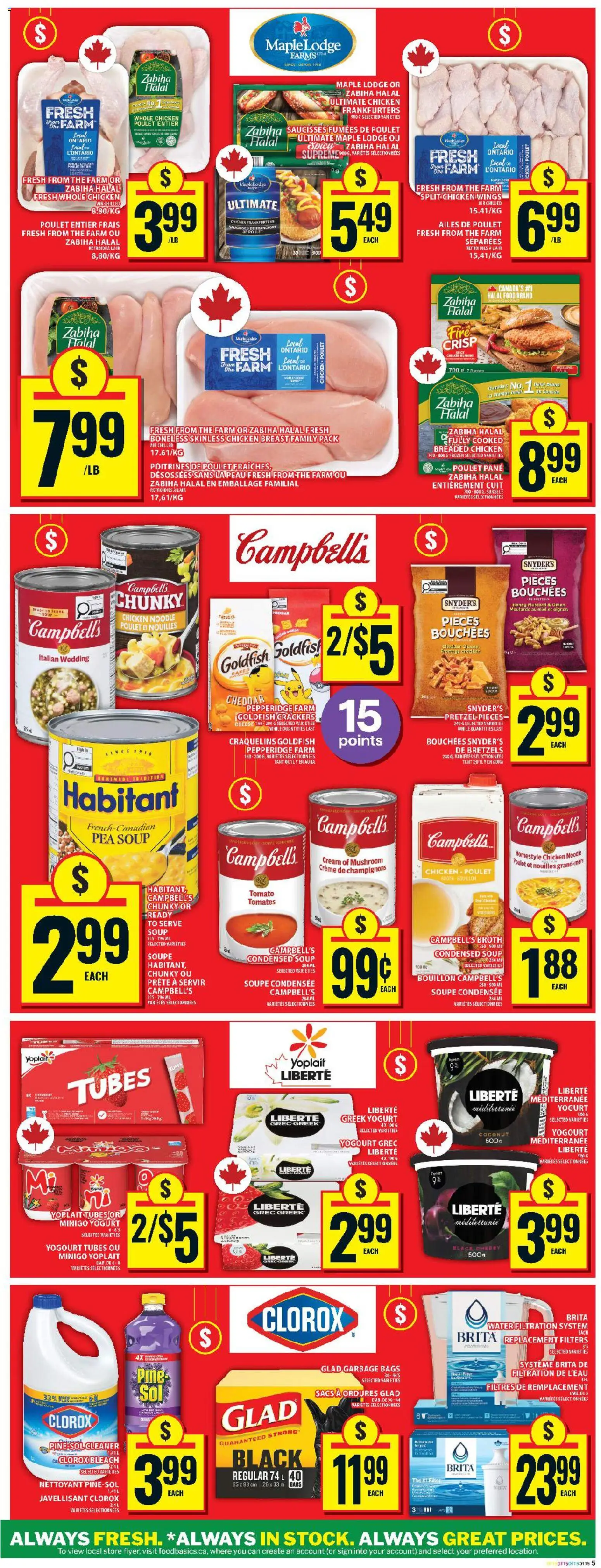Food Basics flyer valid from 28.05.2026 | Page: 8 | Products: Cream, Chicken wings, Cheese, Chicken