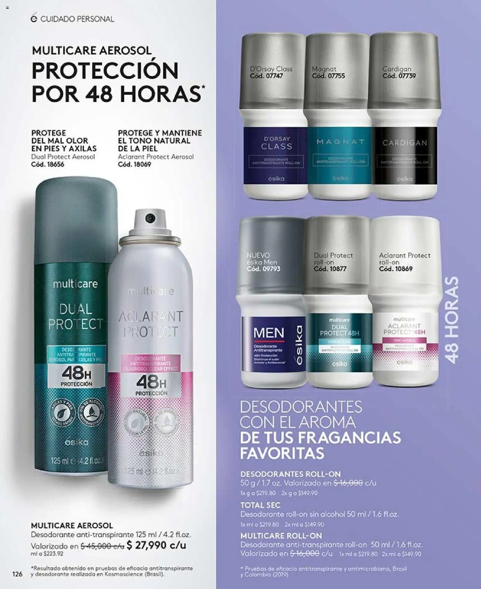 Ésika revista - valida desde el 07/08/2026 | Página: 126 | Productos: Desodorante, Antitranspirante, Alcohol