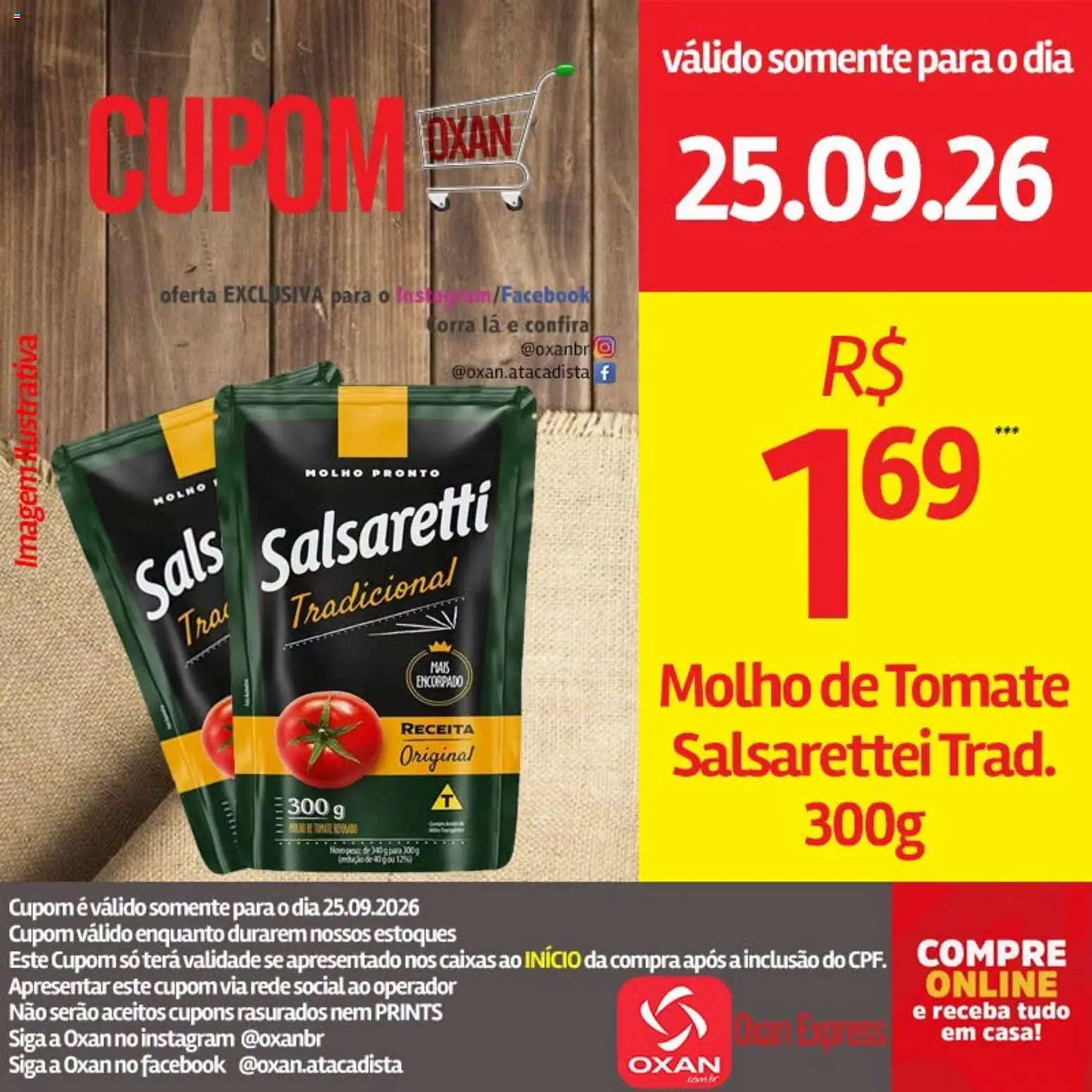 Oxan Atacadista Folheto - válido de 25/09/2026 | Página: 21 | Produtos: Tomate, Molho de tomate