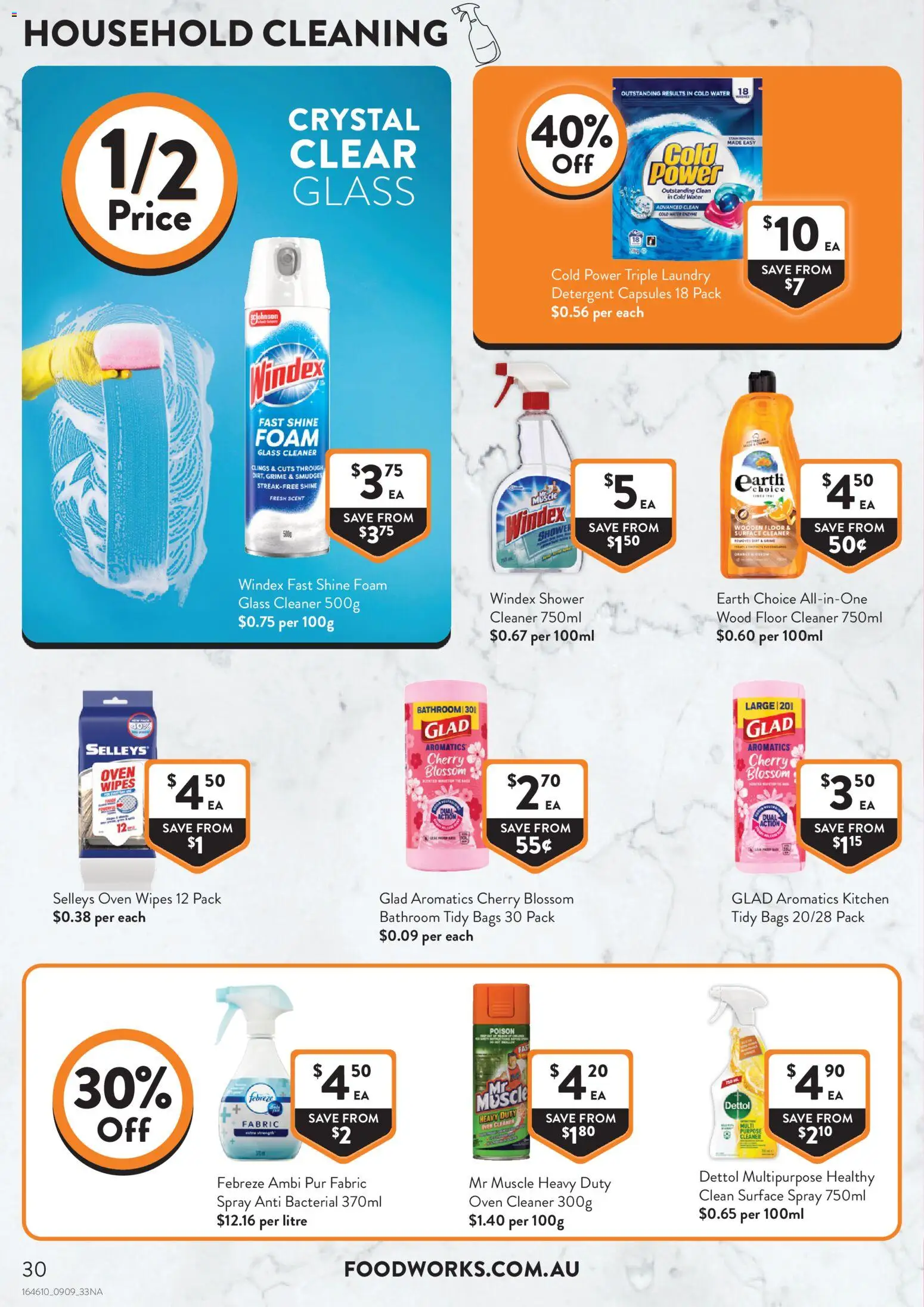 Foodworks catalogue - valid from 09/09/2026 | Page: 30 | Products: Water, Laundry, Multipurpose, Oven