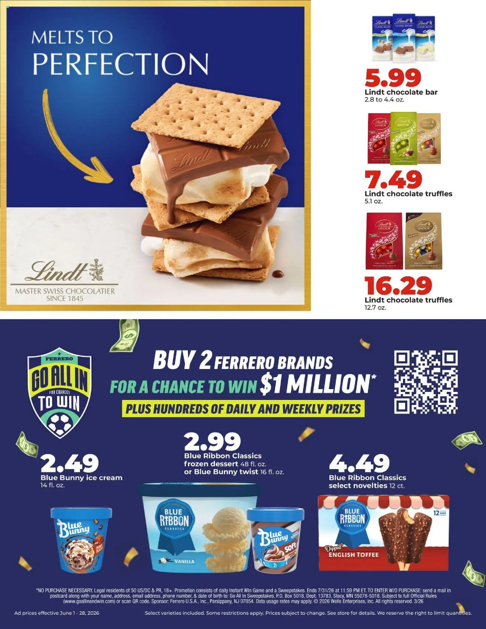 HyVee Monthly Ad - valid from 01.06.2026 | Page: 4 | Products: Box, Ice cream, Date, Phone
