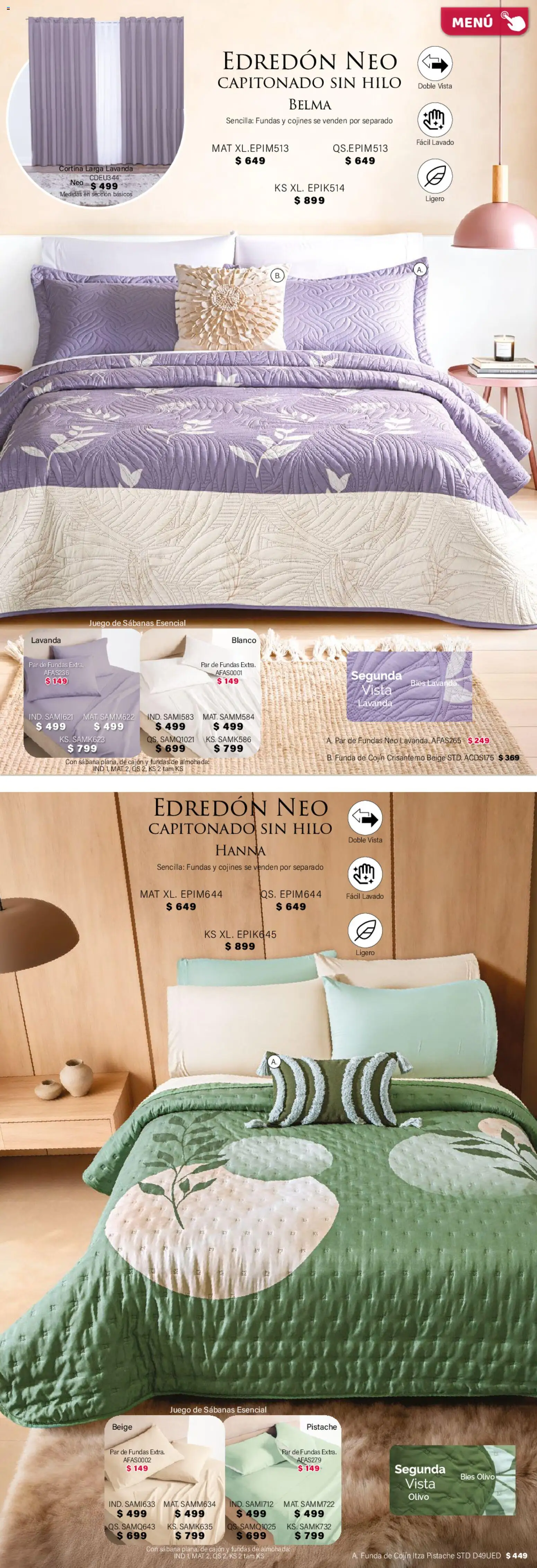 Nuevas ofertas de Colchas Concord válidas en toda la República Mexicana desde el 01/02/2026. ¡Encuentra las mejores ofertas en Colchas Concord catálogo! | Página: 48 | Productos: Juego, Funda, Almohada, Sabanas