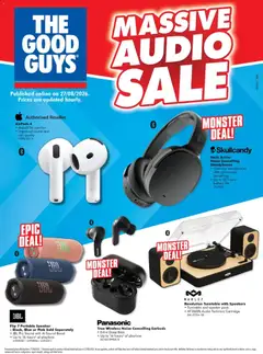 Preview of The Good Guys catalogue Massive audio Sale - valid from 27/08/2026