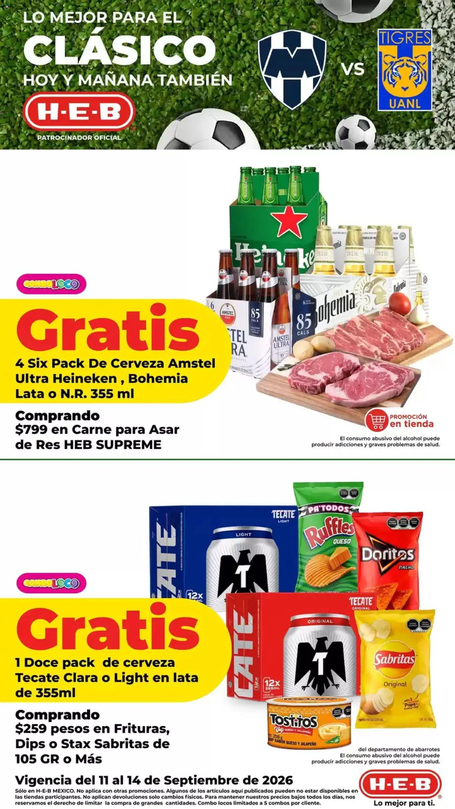 Nuevas ofertas de H-E-B válidas en toda la República Mexicana desde el 11/09/2026. ¡Encuentra las mejores ofertas en H-E-B folleto! | Página: 1