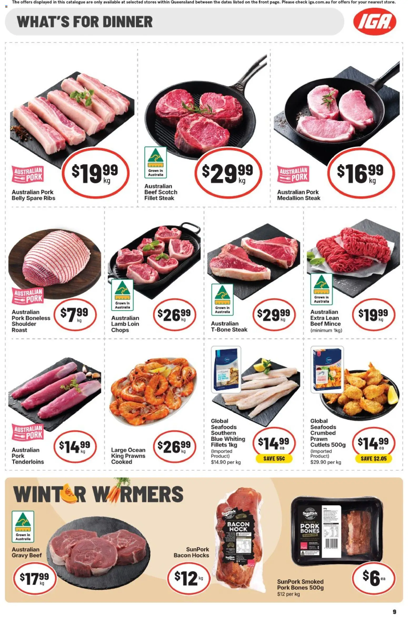 IGA catalogue - valid from 01/07/2026 | Page: 9 | Products: Bacon, Beef, Steak, Scotch