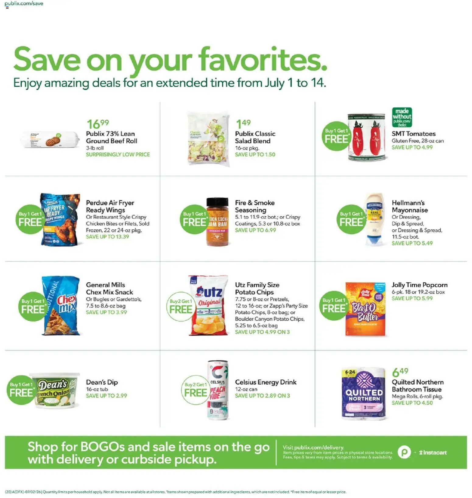 Publix Weekly Ad - valid from 07/08/2026 | Page: 17 | Products: Beef, Ground beef, Energy drink, Onion