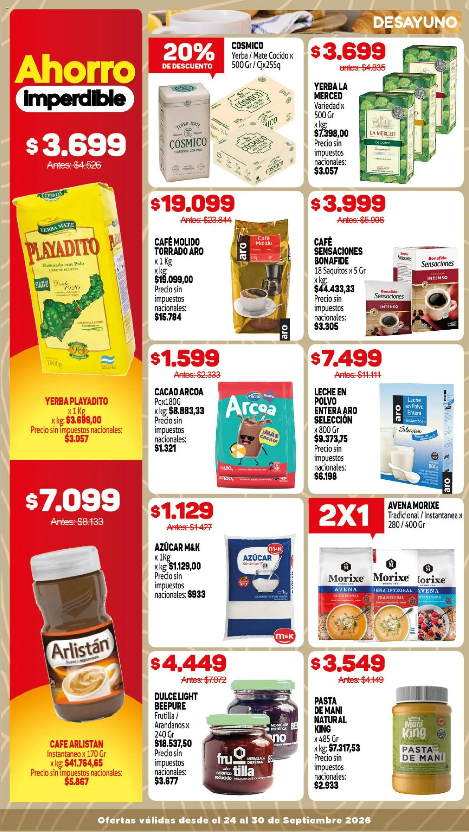 Makro Ofertas │ válido desde el 24/09/2026 | Página: 8 | Productos: Avena, Arándanos, Leche, Café