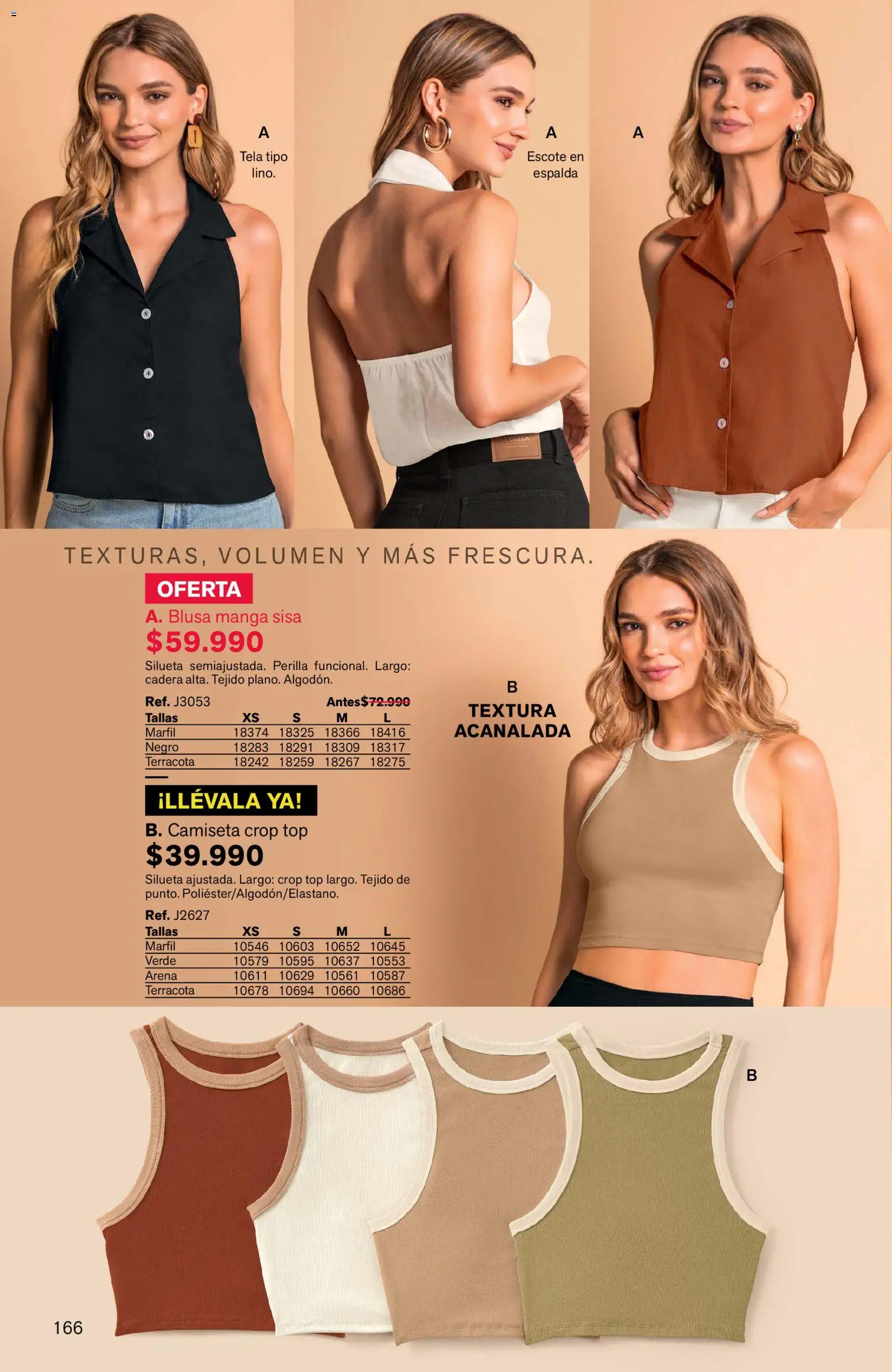 Leonisa revista - valida desde el 04.06.2026 | Página: 166 | Productos: Algodón, Camiseta, Top, Blusa