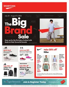 Preview of Sport Chek weekly flyer / circulaire from shop Sport Chek valid from Jul 23, 2026
