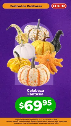 Vista previa de H-E-B folleto Festival de las Calabazas, nuevo folleto de la tienda, válido en México a partir del 29/09/2026 | Página: 4
