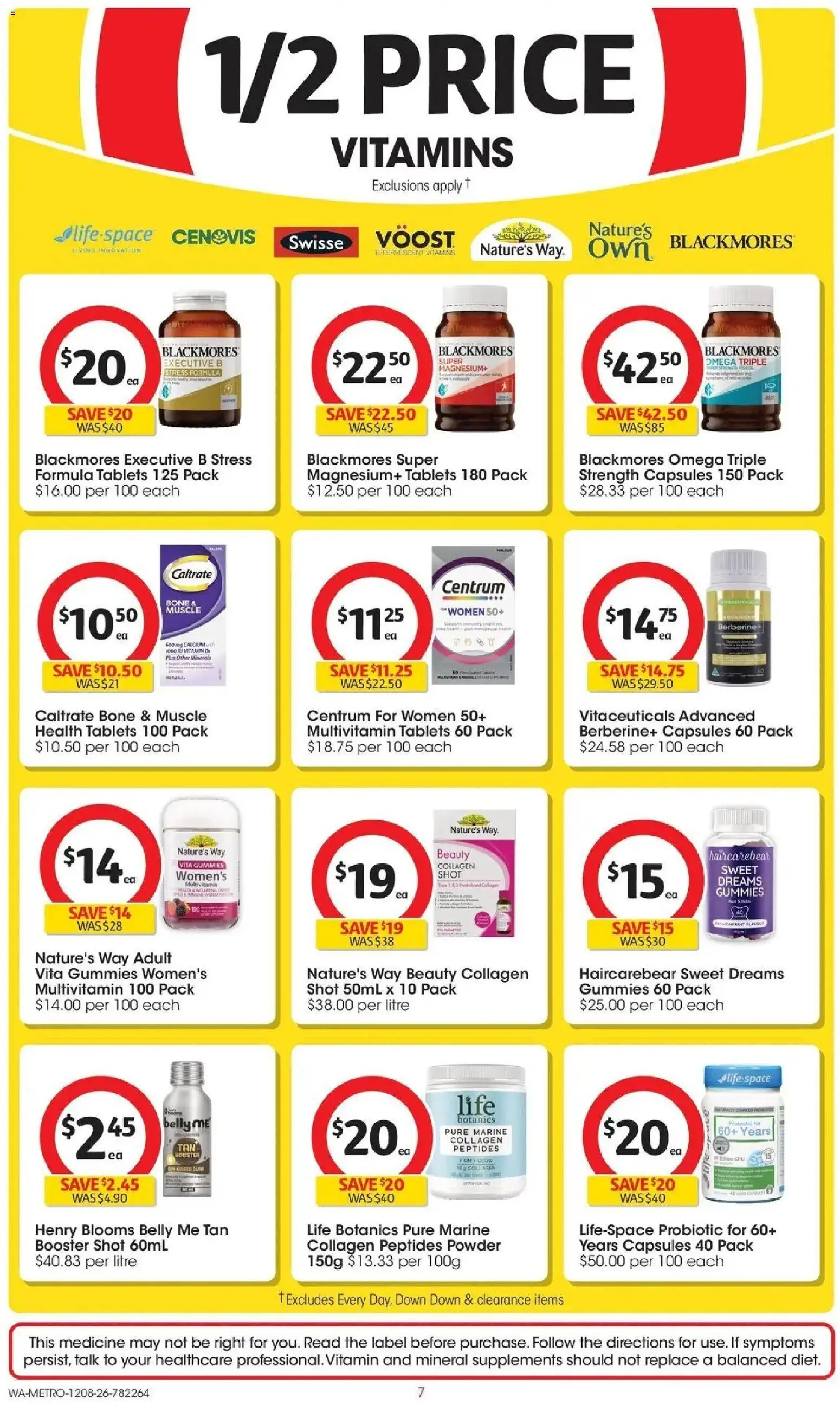 Coles catalogue - valid from 12/08/2026 | Page: 7 | Products: Powder, Collagen, Multivitamin, Tablets
