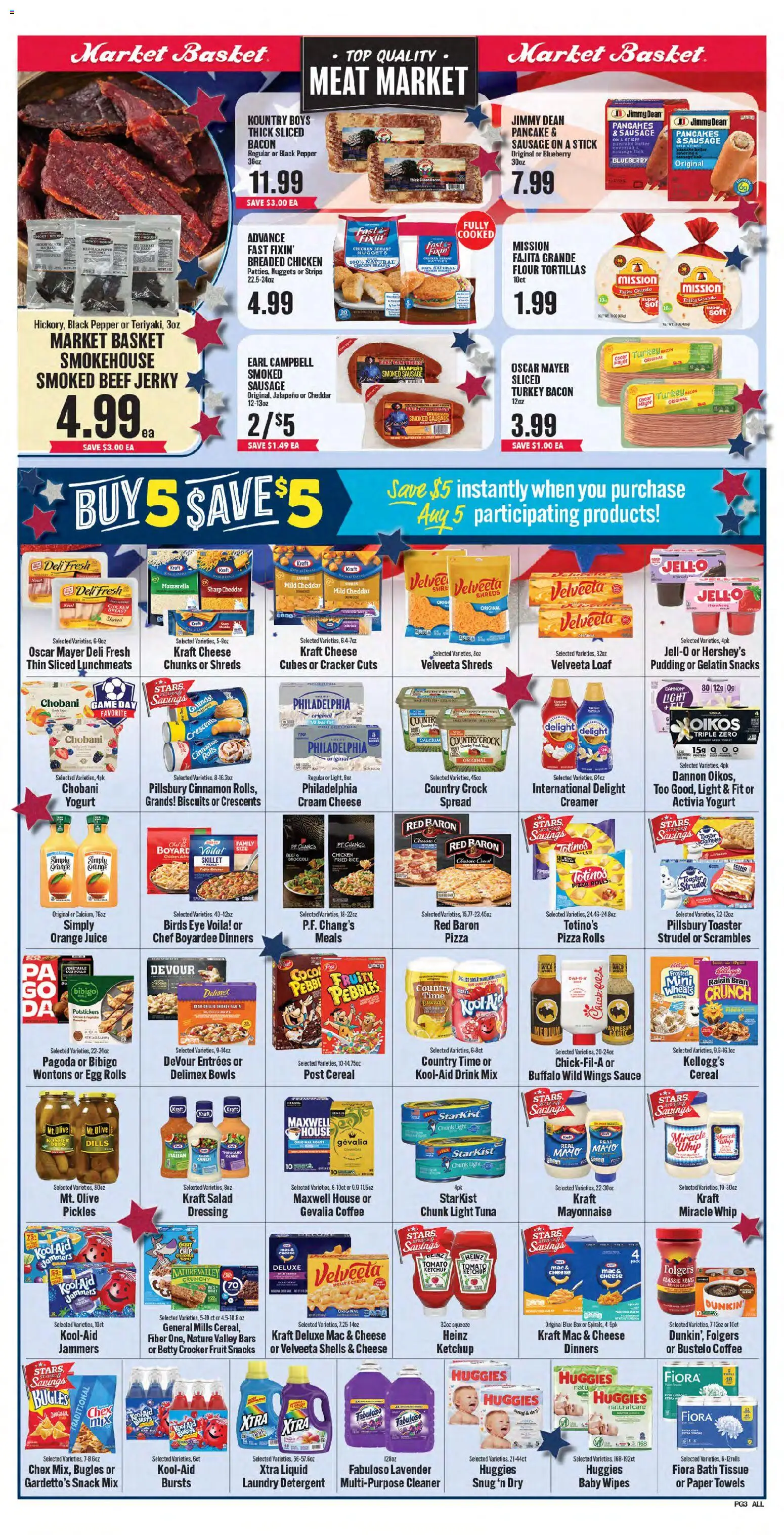 Market Basket Weekly Ad - valid from 03.06.2026 | Page: 5 | Products: Broccoli, Pizza, Beef, Game