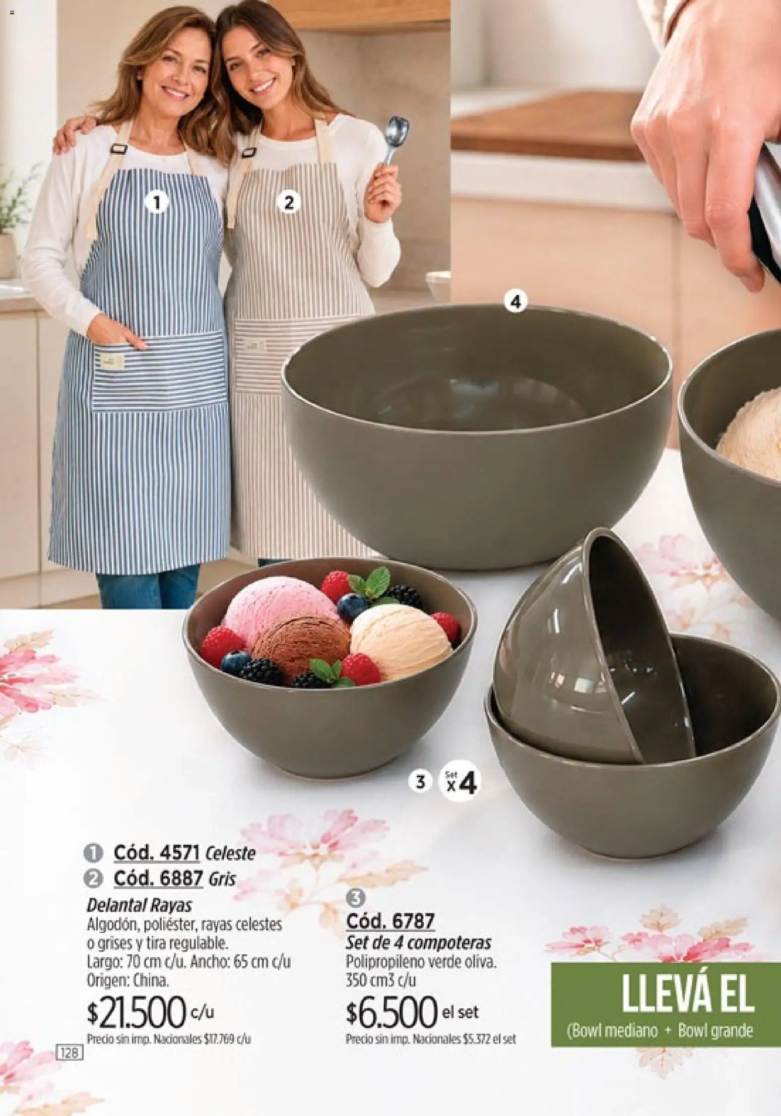 Catálogo Amodil Campaña 14 │ válido desde el 07/08/2026 | Página: 128 | Productos: Bowl, Delantal