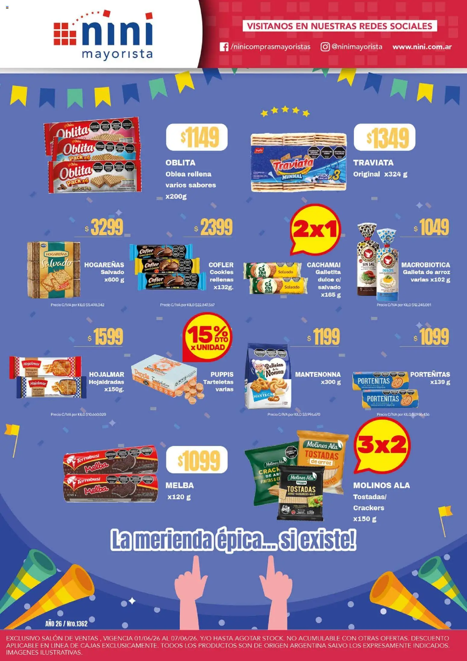 NINI Mayorista ofertas │ válido desde el 01.06.2026 | Página: 33 | Productos: Sal, Manteca, Chocolate, Arroz