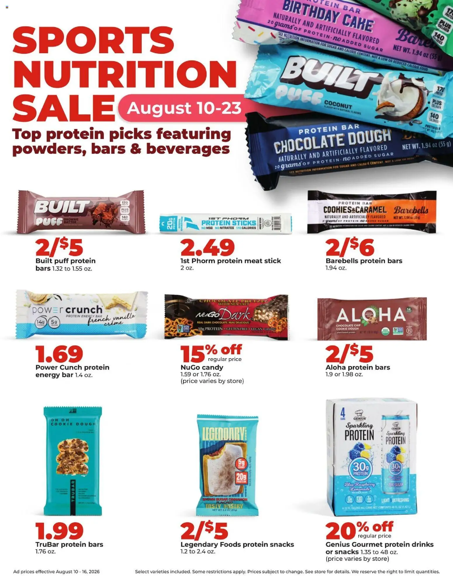 HyVee Weekly Ad - valid from 08/10/2026 | Page: 31 | Products: Beverages, Protein, Chocolate Chip, Vanilla
