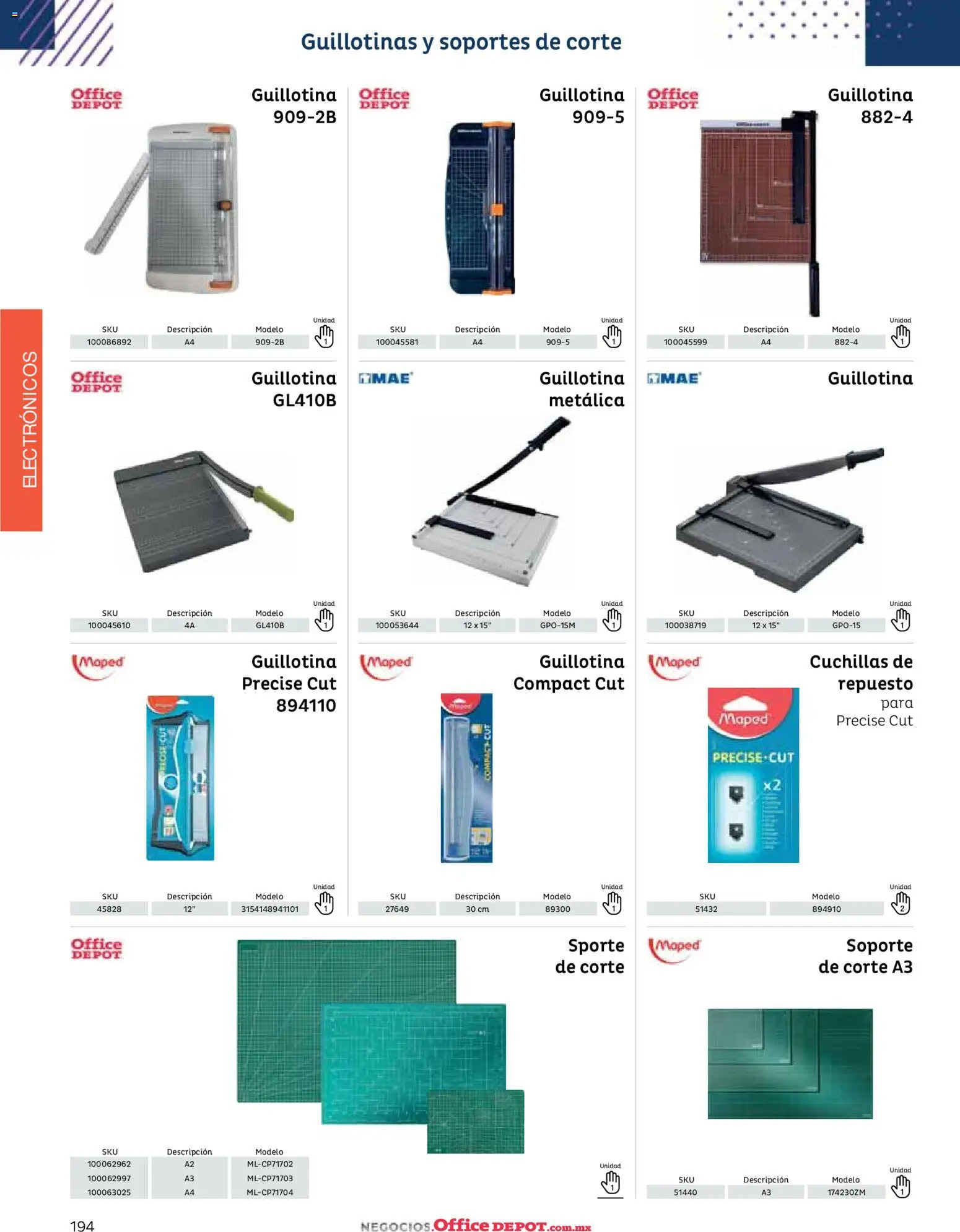 Nuevas ofertas de Office Depot válidas en toda la República Mexicana desde el 12/01/2026. ¡Encuentra las mejores ofertas en Office Depot catálogo 2026! | Página: 196