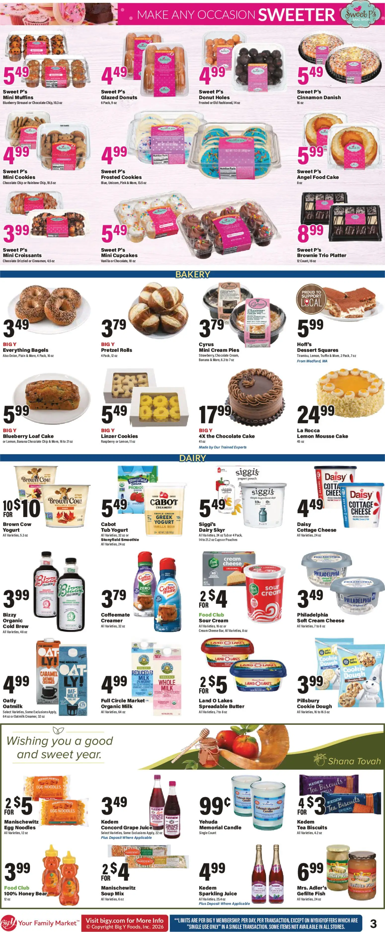 Big Y Weekly Ad - valid from 08/20/2026 | Page: 4 | Products: Sour cream, Cream, Raspberry, Muffins