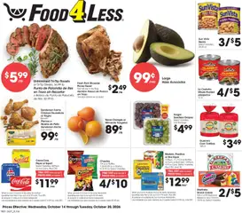 Preview of Food 4 Less weekly ads valid from 10/14/2026