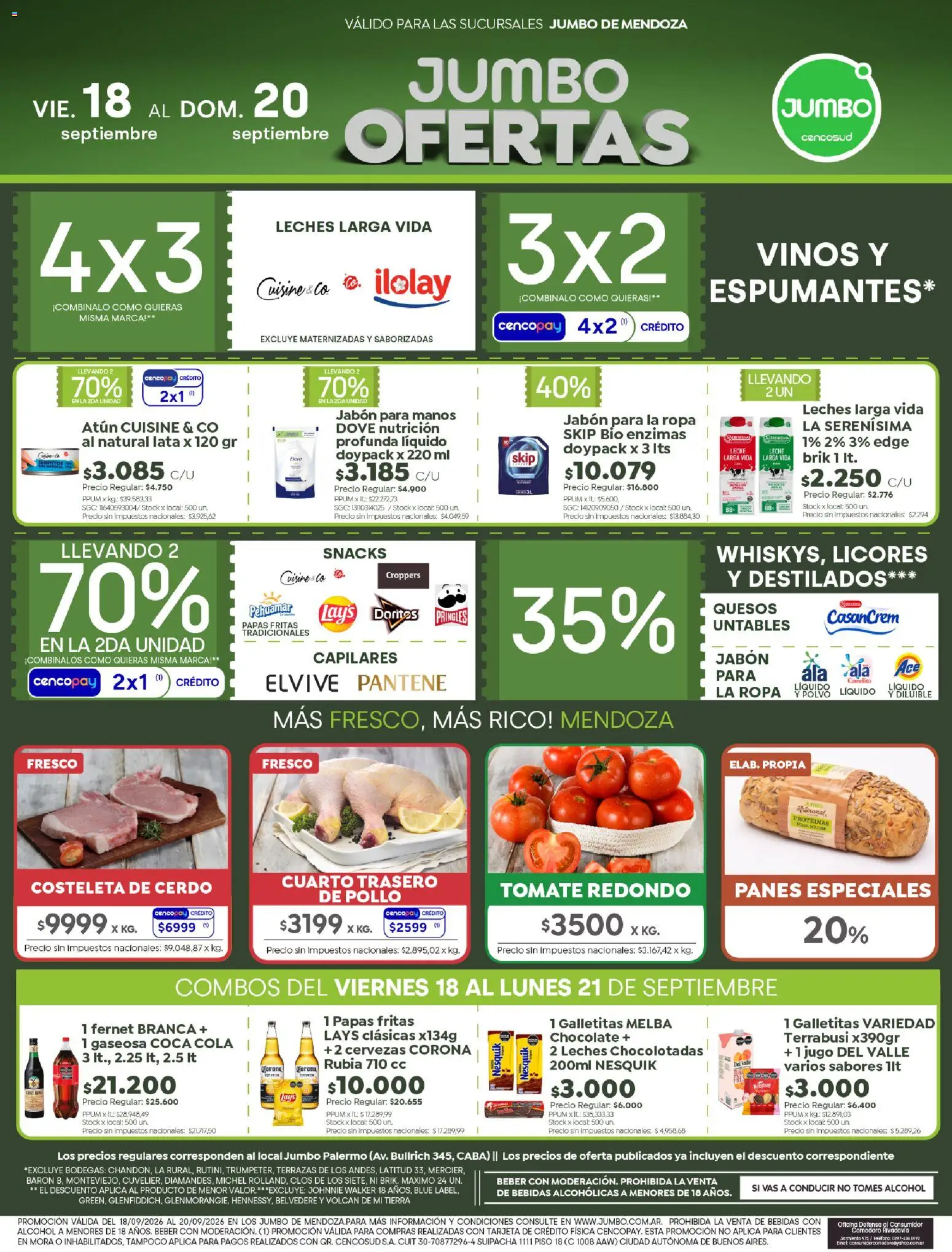 Jumbo - Ofertas | Mendoza │ válido desde el 18/09/2026 | Página: 1 | Productos: Teléfono, Ropa, Papas fritas, Snacks