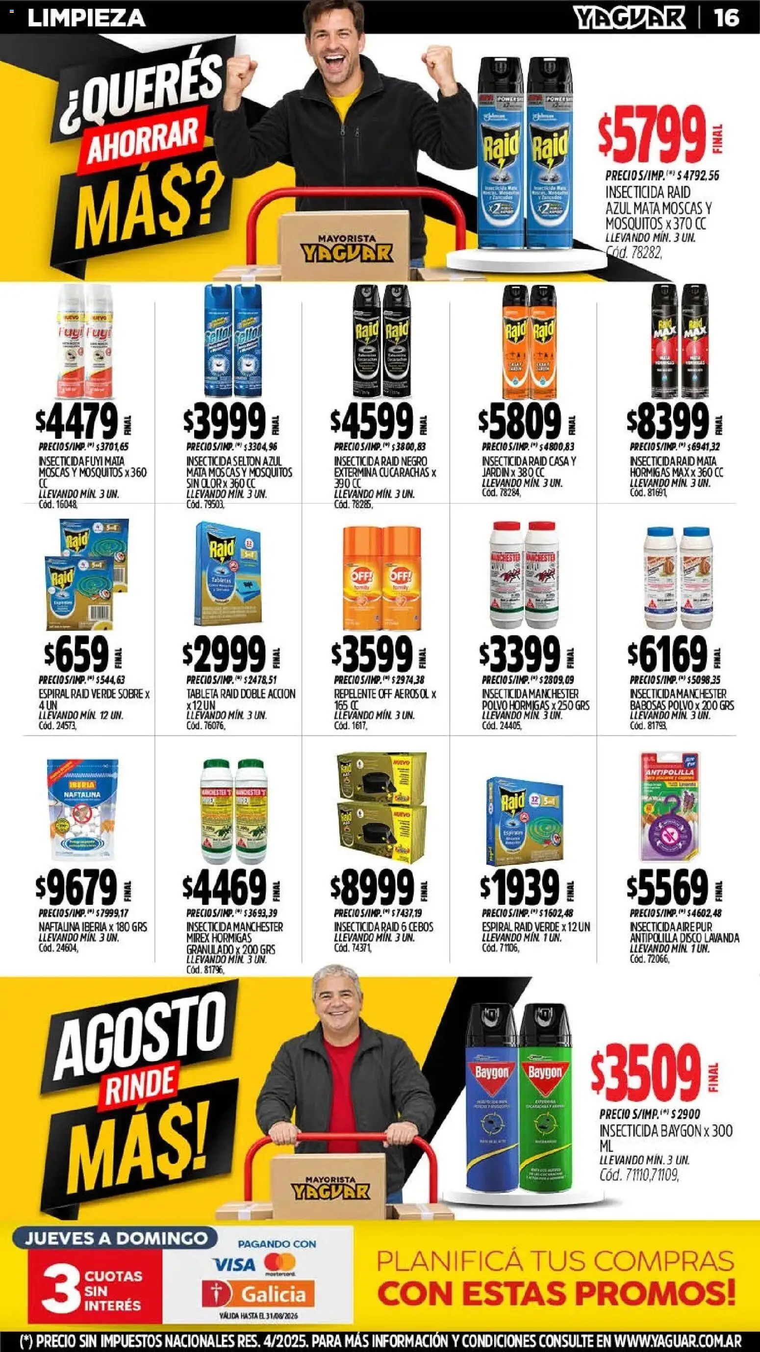 Yaguar catálogo │ válido desde el 17/07/2026 | Página: 17 | Productos: Repelente, Disco, Sobre, Polvo
