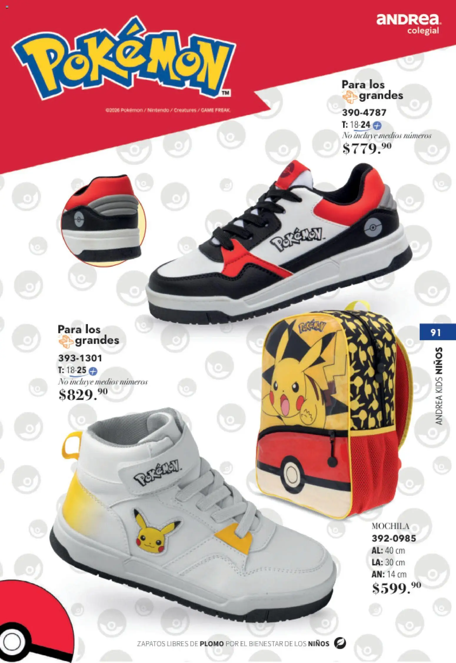 Nuevas ofertas de Andrea válidas en toda la República Mexicana desde el 23/05/2026. ¡Encuentra las mejores ofertas en Andrea catálogo Colegial! | Página: 91 | Productos: Zapatos, Mochila
