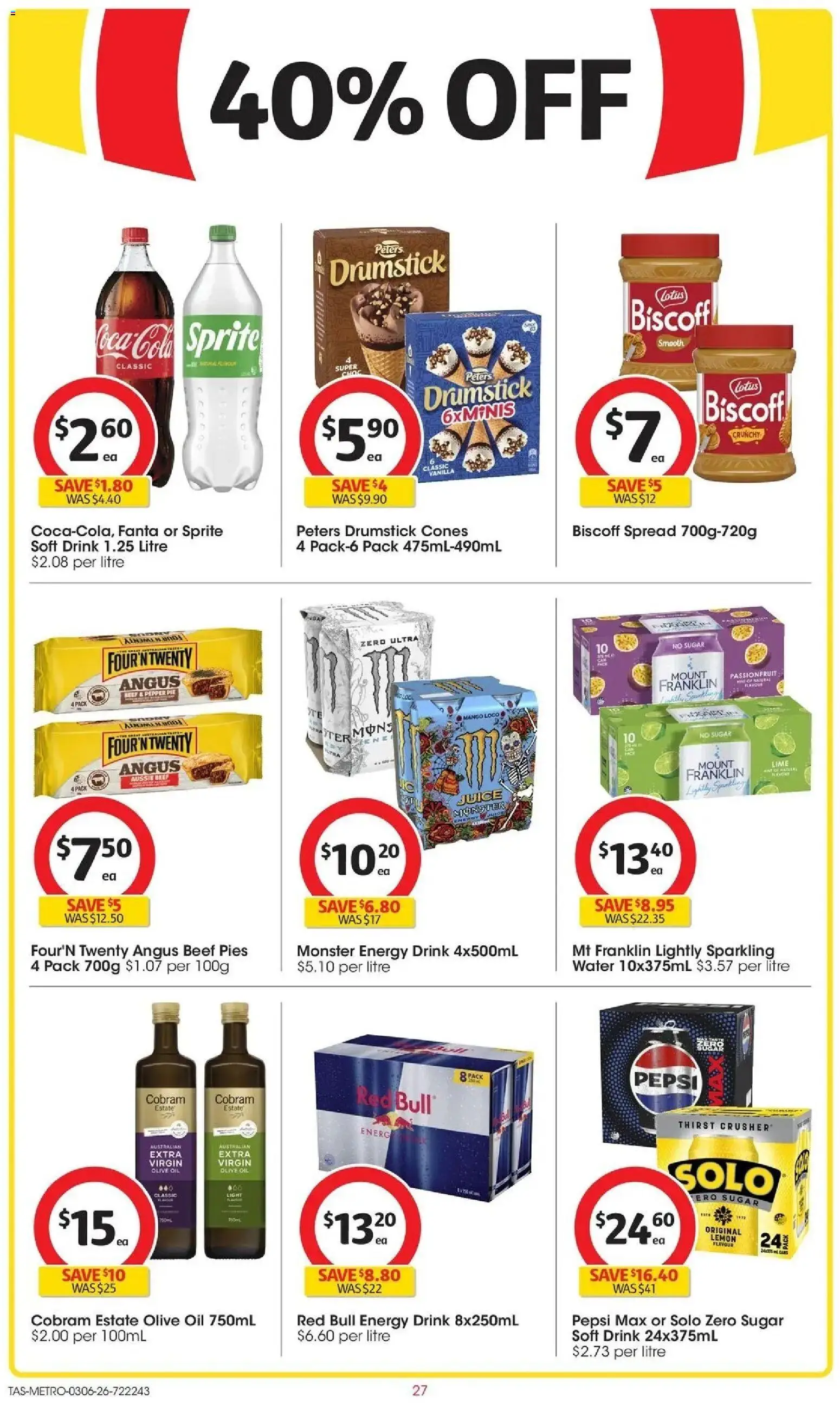 Coles catalogue - valid from 02.06.2026 | Page: 27 | Products: Light, Olive oil, Lime, Pies