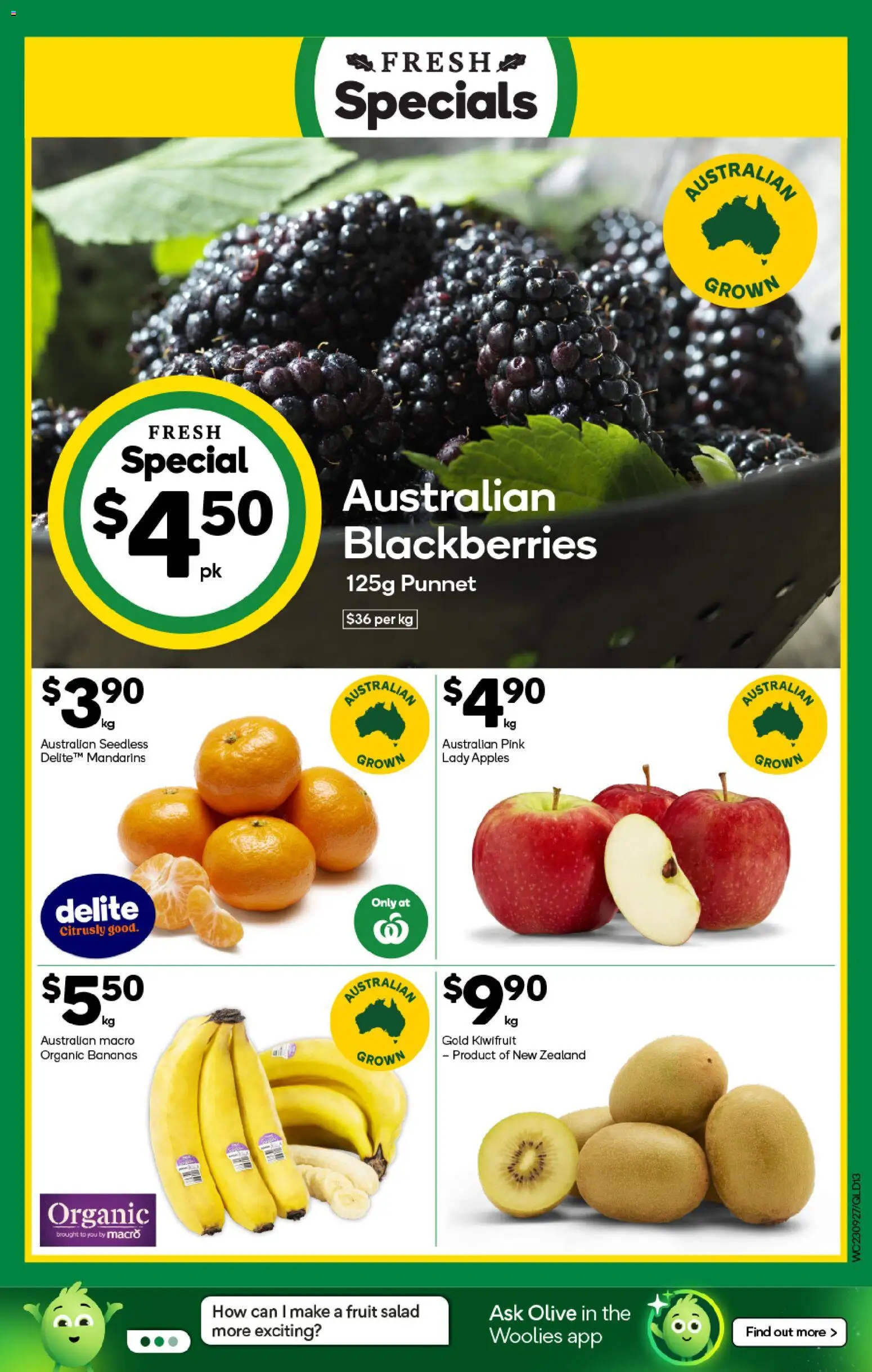 Woolworths catalogue - valid from 23/09/2026 | Page: 13 | Products: Apples, Bananas, Kiwifruit, Fruit