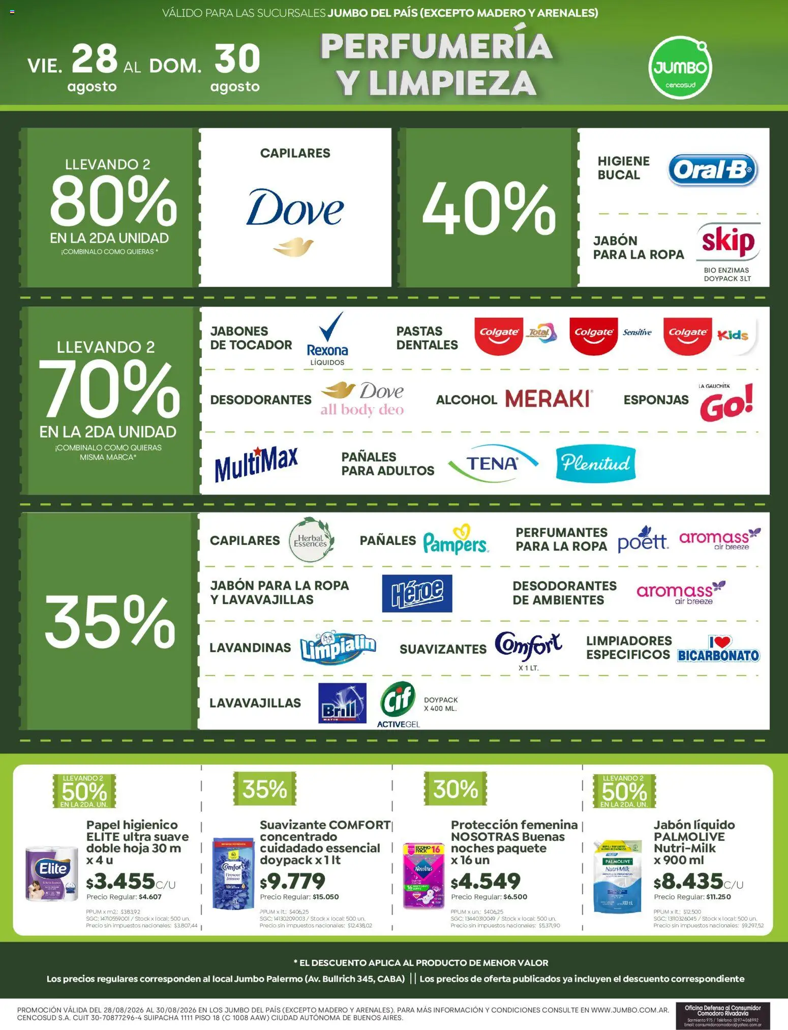 Jumbo ofertas │ válido desde el 27/08/2026 | Página: 6 | Productos: Papel higiénico, Esponjas, Alcohol, Pañales