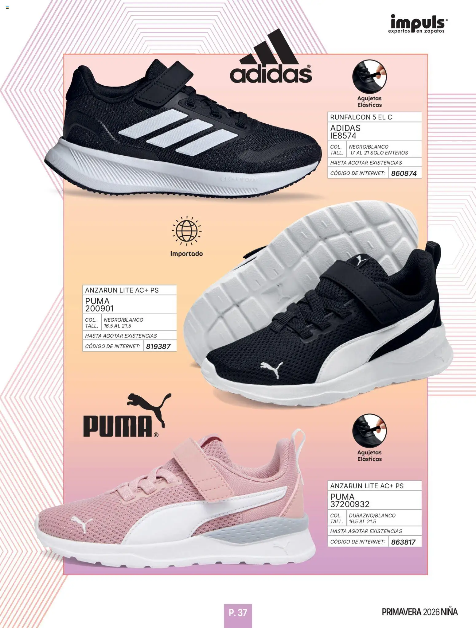 Nuevas ofertas de Impuls válidas en toda la República Mexicana desde el 01/01/2026. ¡Encuentra las mejores ofertas en Impuls catálogo Niña! | Página: 39 | Productos: Zapatos