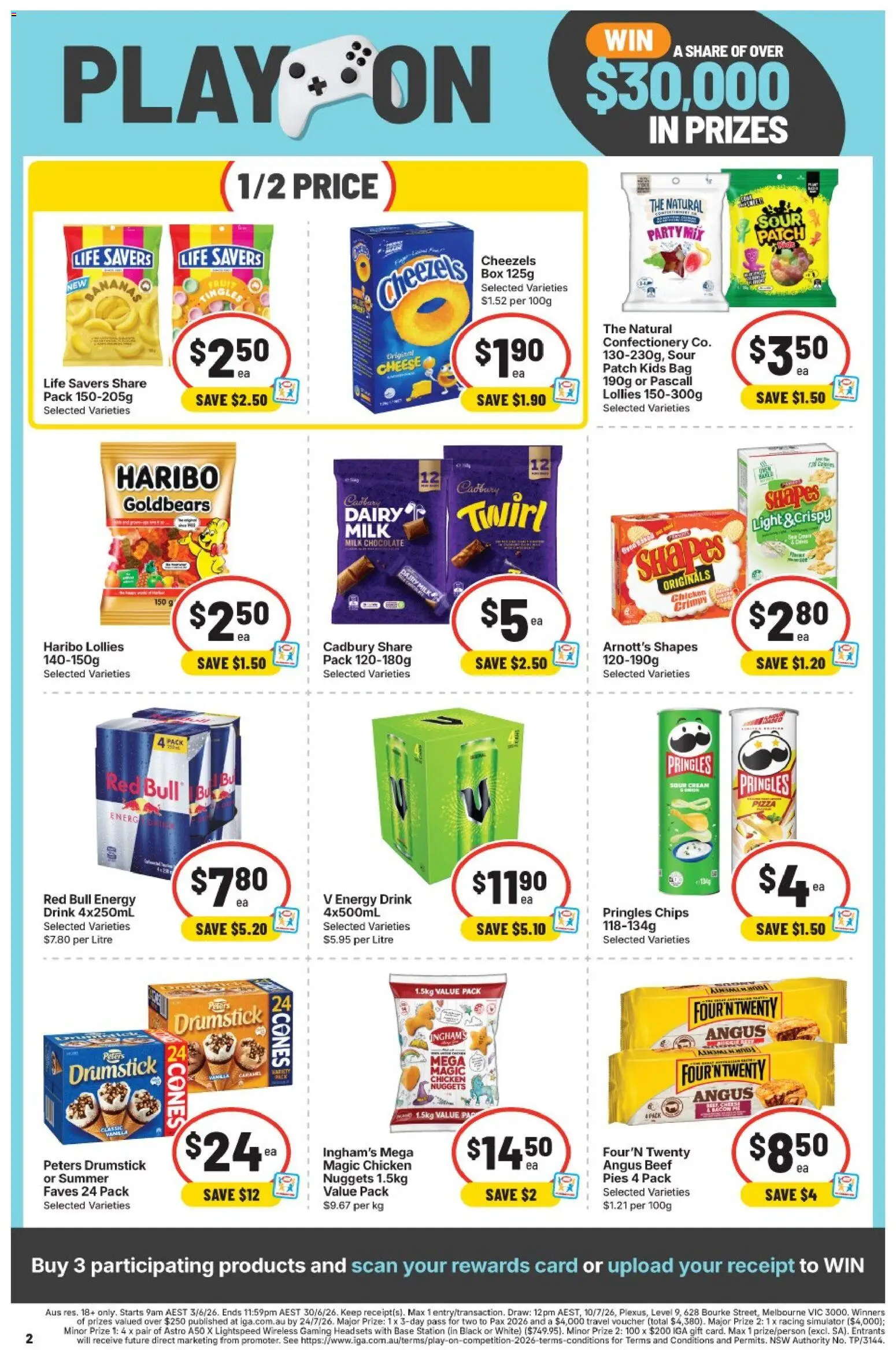 IGA catalogue - valid from 17.06.2026 | Page: 2 | Products: Cheese, Energy drink, Beef, Lollies