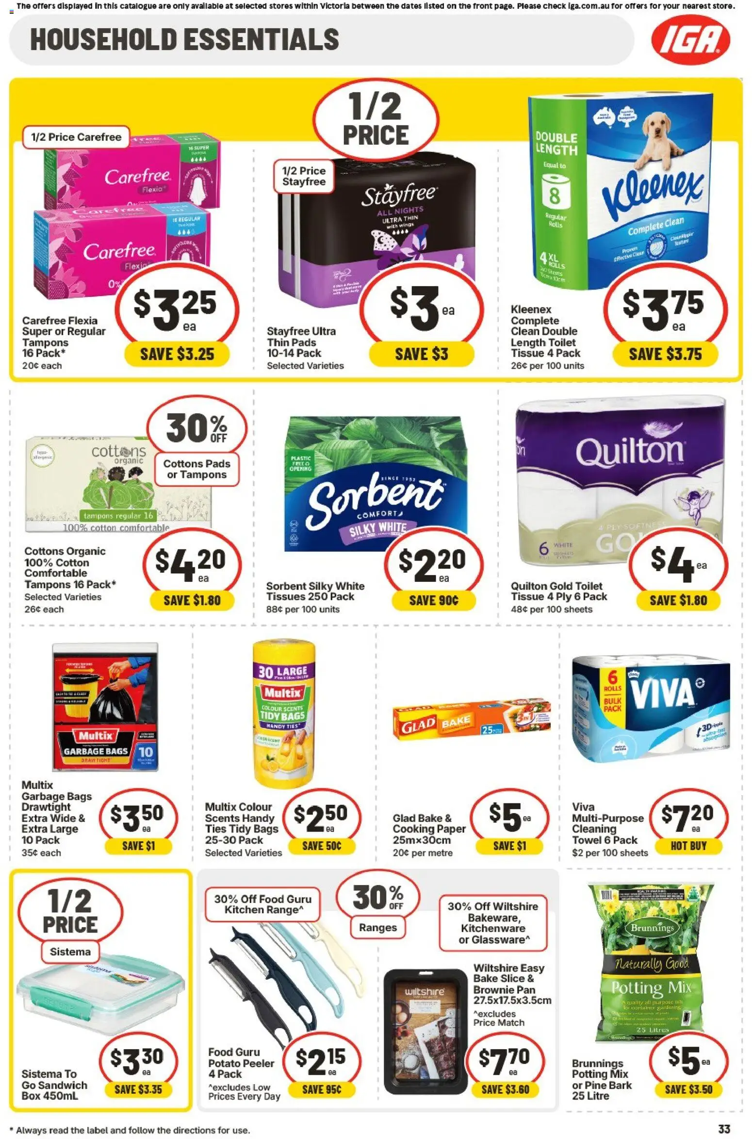 IGA catalogue - valid from 15.04.2026 | Page: 34 | Products: Box, Household, Multipurpose, Tissues