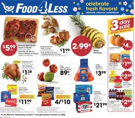 Preview of Food 4 Less weekly ads valid from 10/07/2026