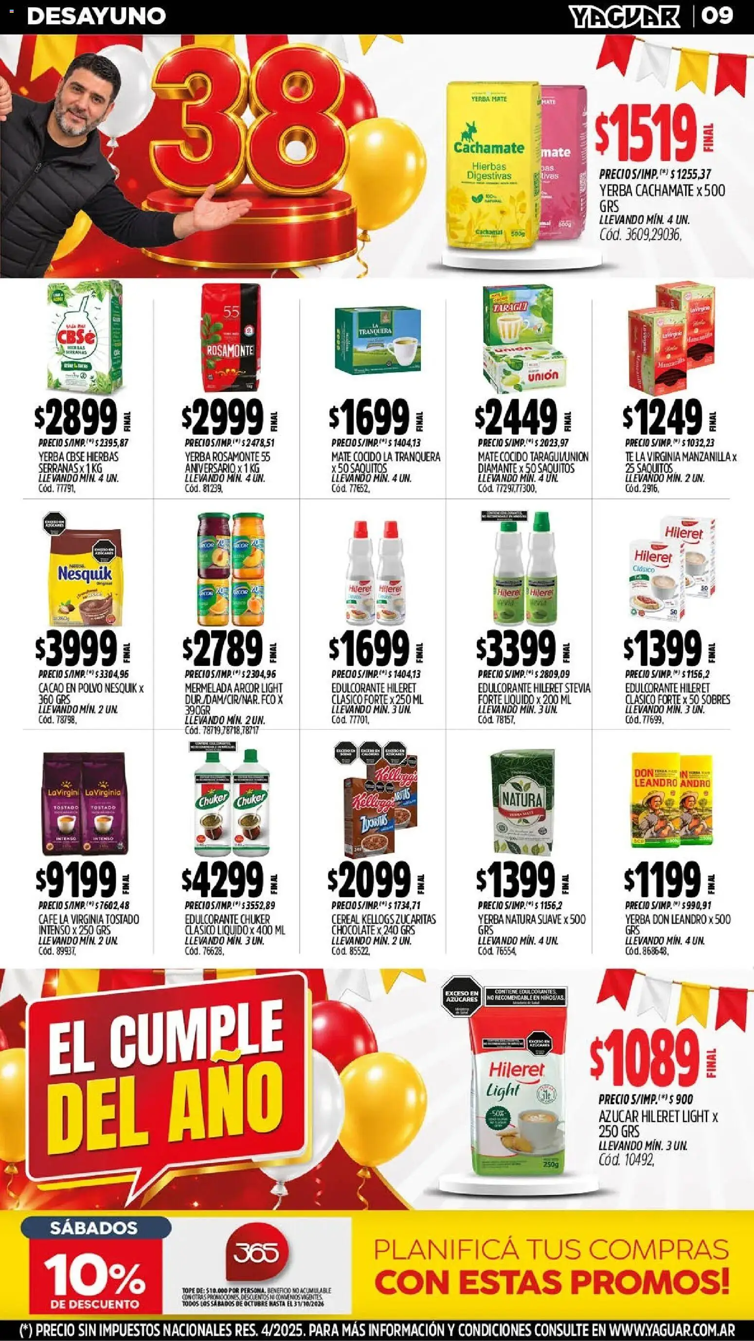 Yaguar - Oferta Semanal Chaco │ válido desde el 12/10/2026 | Página: 10