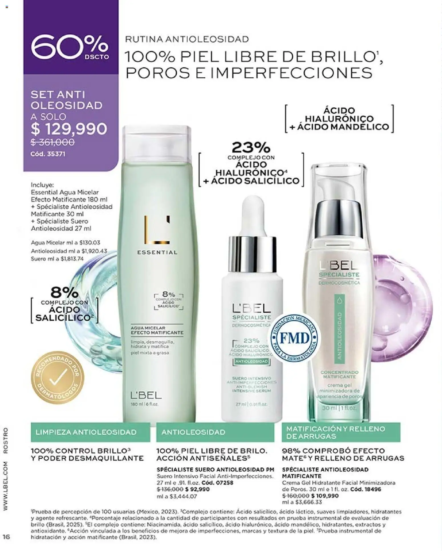 L'Bel revista - valida desde el 28/08/2026 | Página: 16 | Productos: Agua, Agua micelar, Crema, Brillo