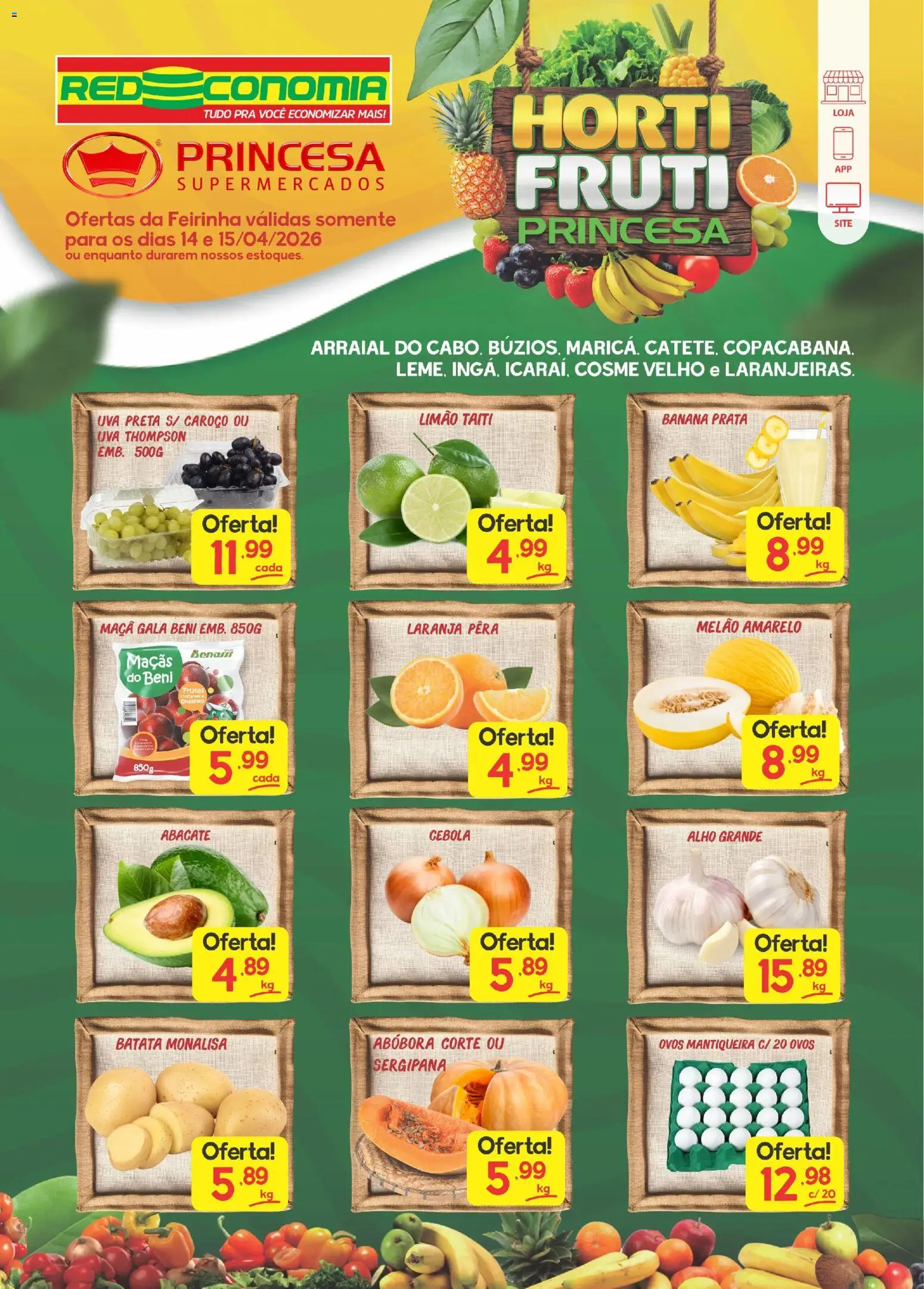 Princesa Folheto - válido de 14.04.2026 | Página: 1 | Produtos: Pera, Abóbora, Cebola, Maçãs