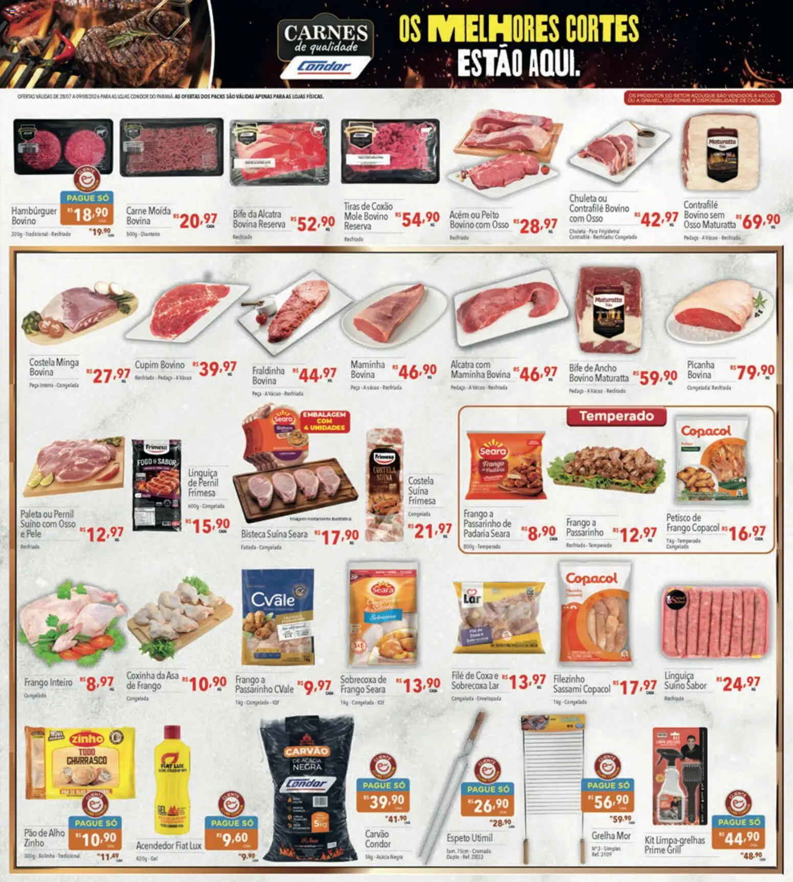 Supermercados Condor Folheto - válido de 28/07/2026 | Página: 15 | Produtos: Frango inteiro, Alcatra, Pão, Frango
