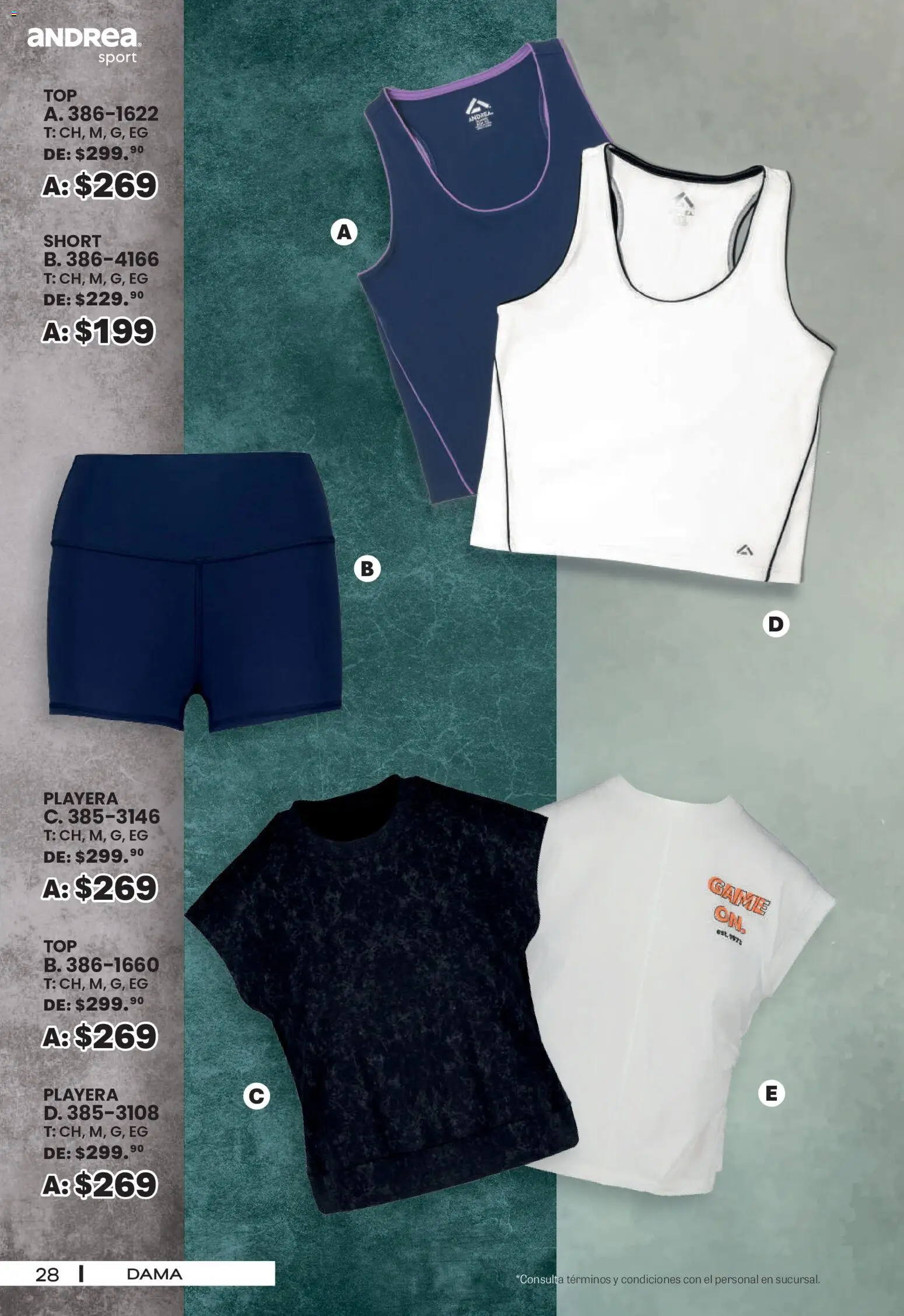 Nuevas ofertas de Andrea válidas en toda la República Mexicana desde el 30/08/2026. ¡Encuentra las mejores ofertas en Andrea - SPORT DAYS! | Página: 28 | Productos: Playera, Short